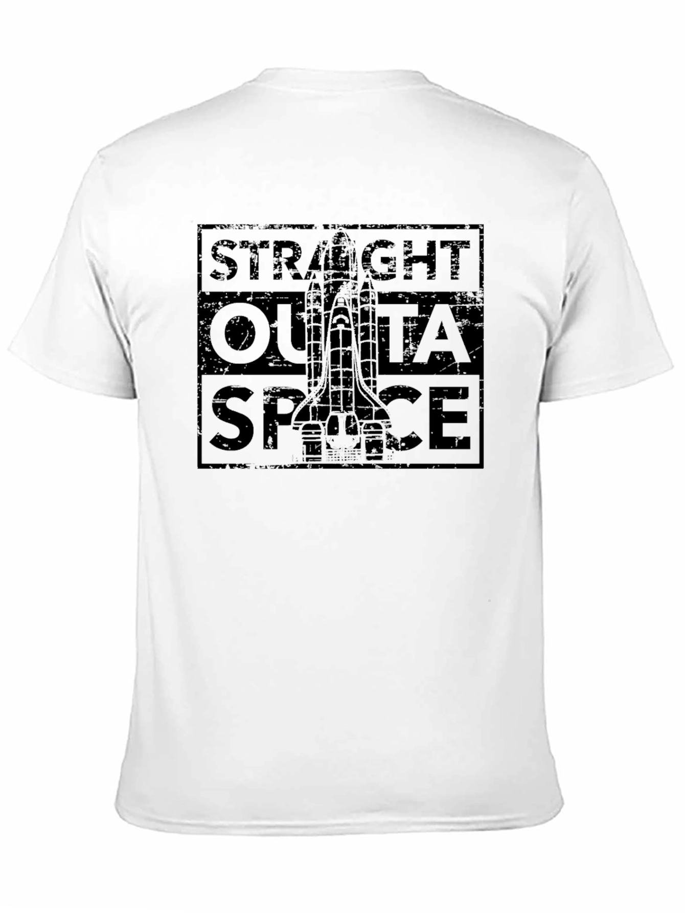 Straight Outta Space Black Graphic T-Shirt