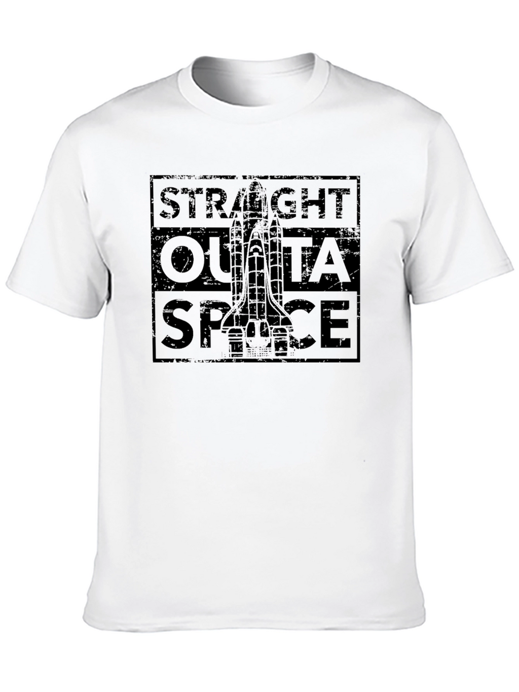 Straight Outta Space Black Graphic T-Shirt