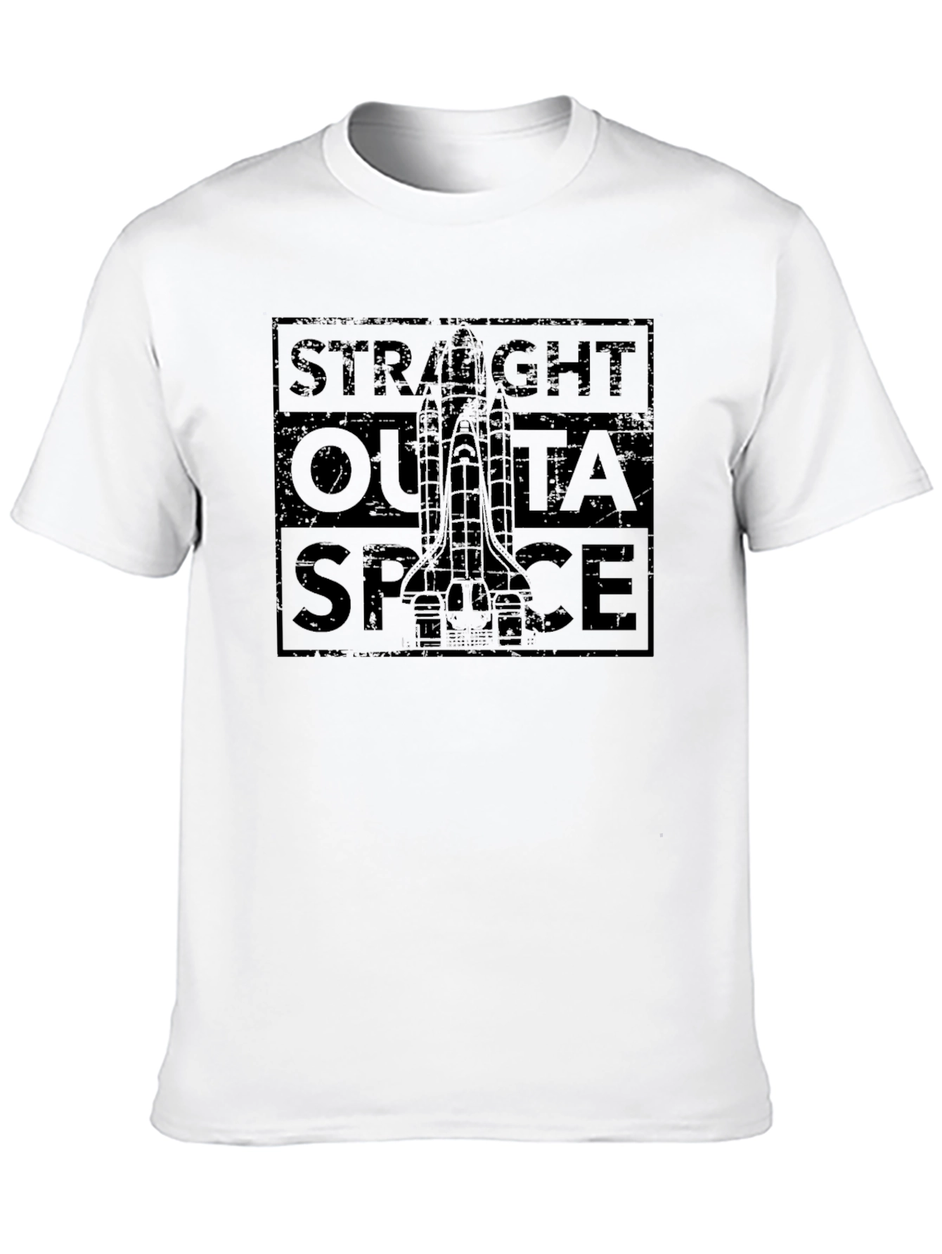 Straight Outta Space Black Graphic T-Shirt