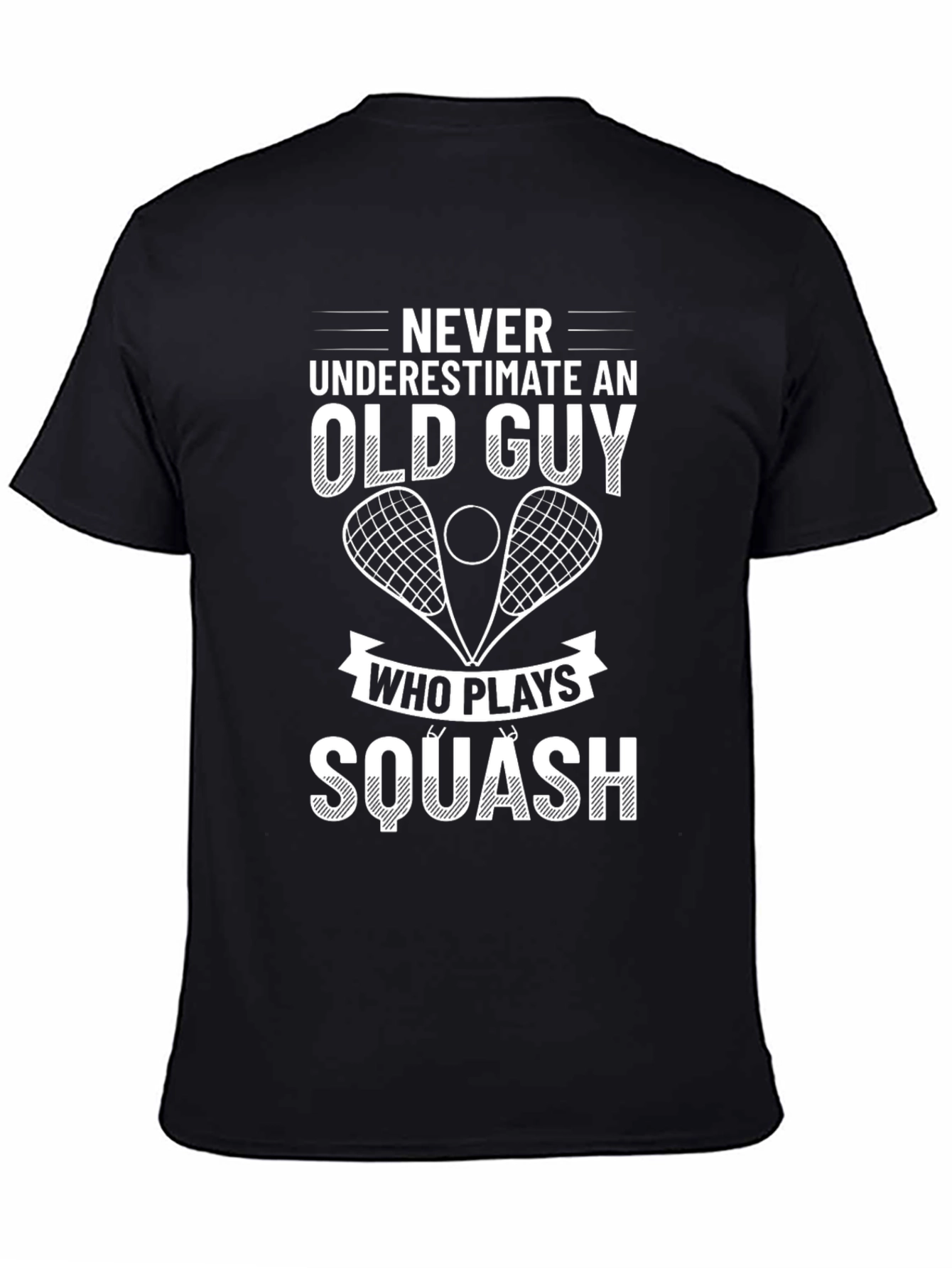Never Underestimate Old Guy Squash Player T-Shirt