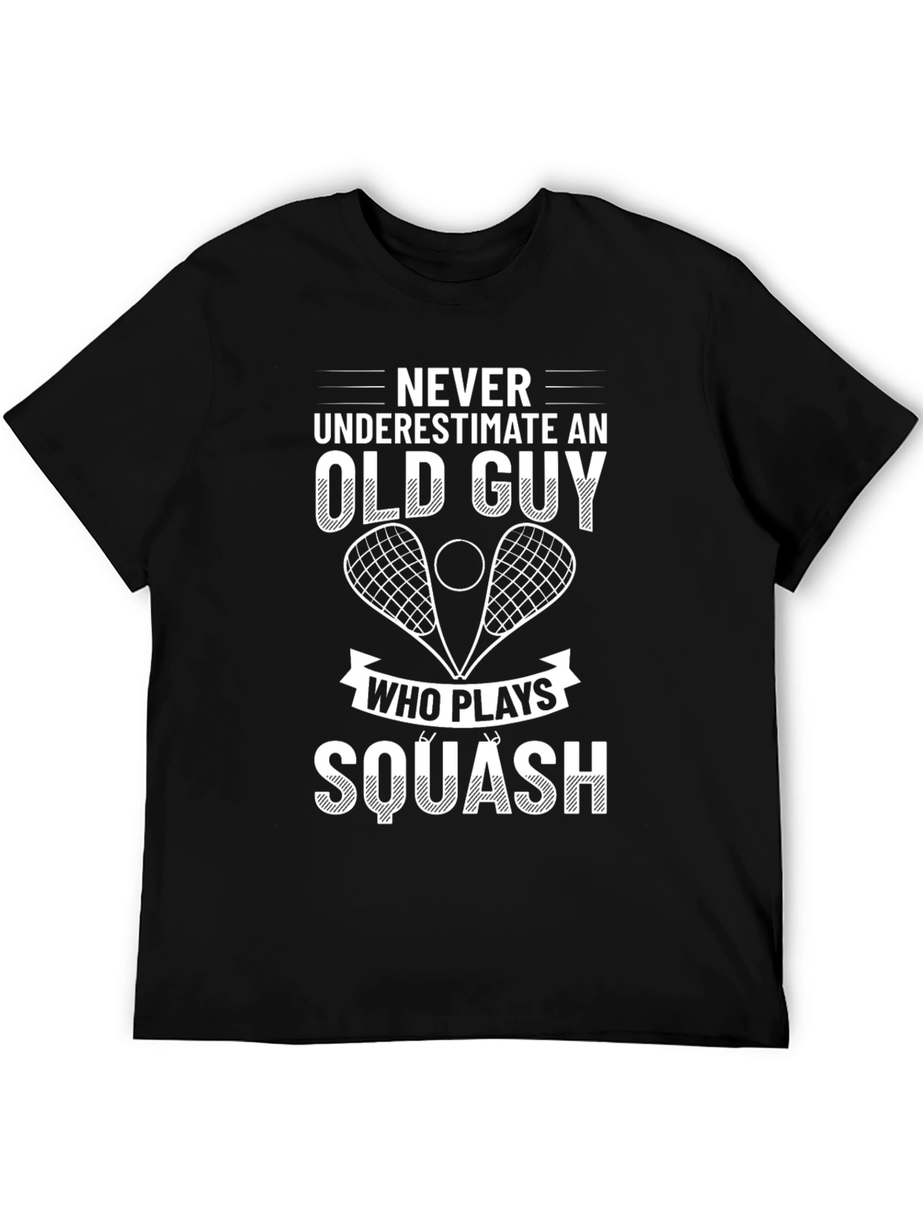 Never Underestimate Old Guy Squash Player T-Shirt