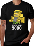 Power Level 9000 Cardboard Robot T-Shirt