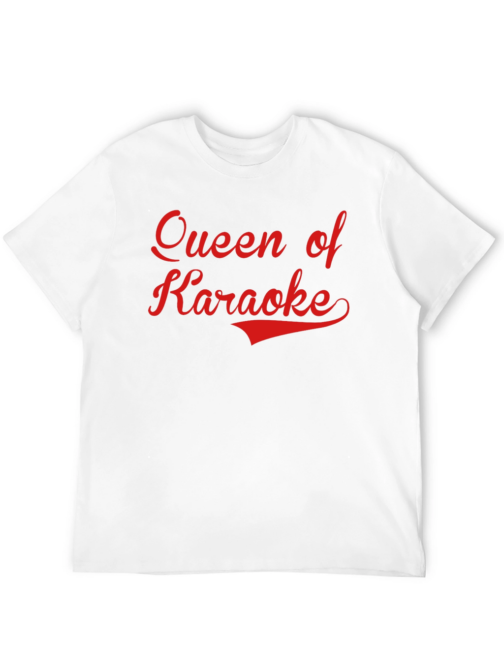 Queen of Karaoke T-Shirt - Black Red Text