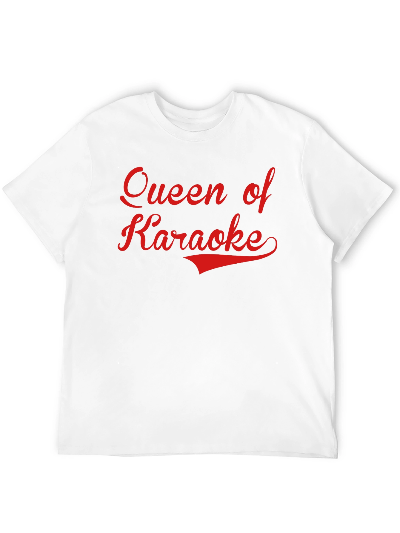 Queen of Karaoke T-Shirt - Black Red Text