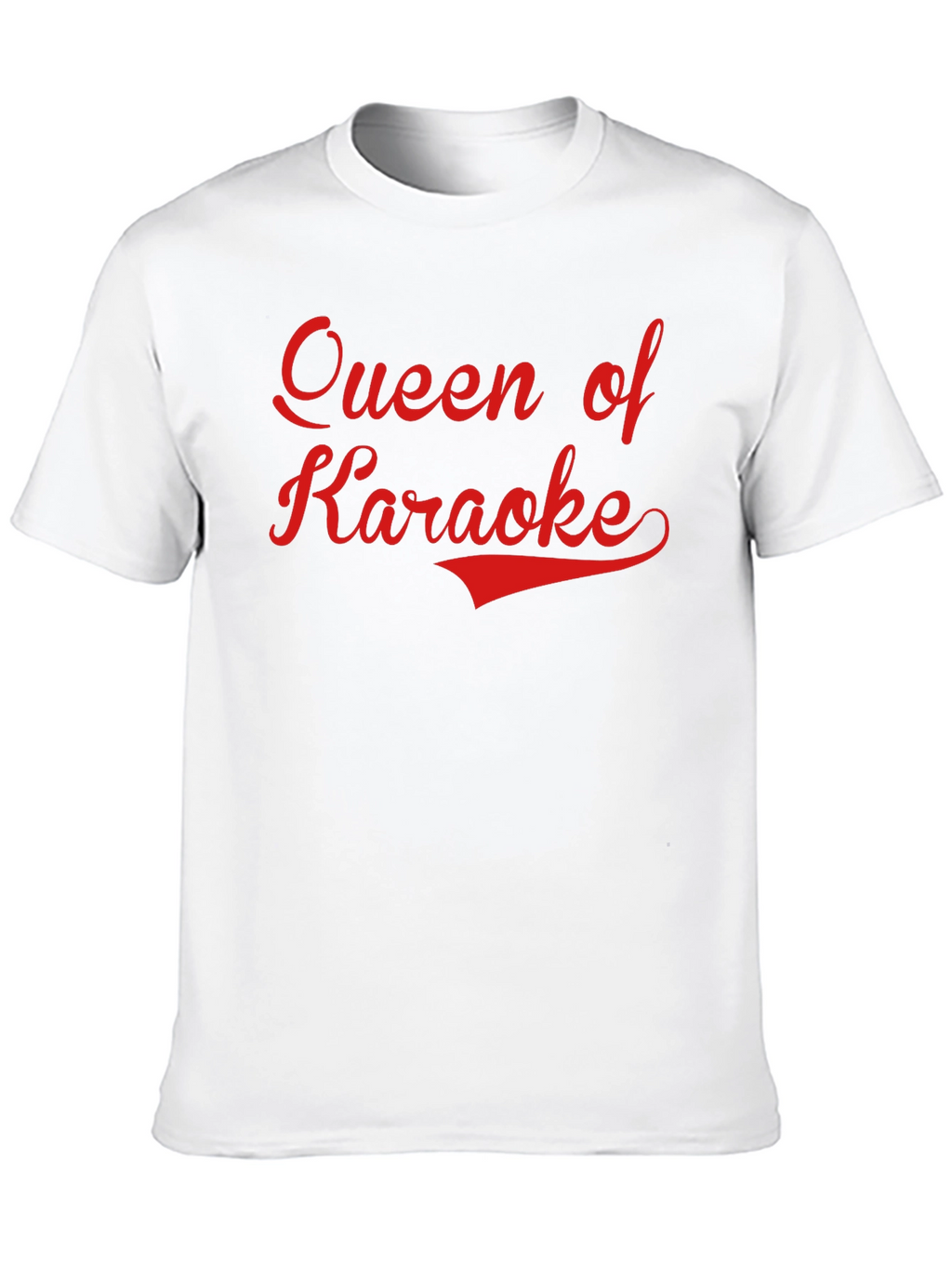 Queen of Karaoke T-Shirt - Black Red Text