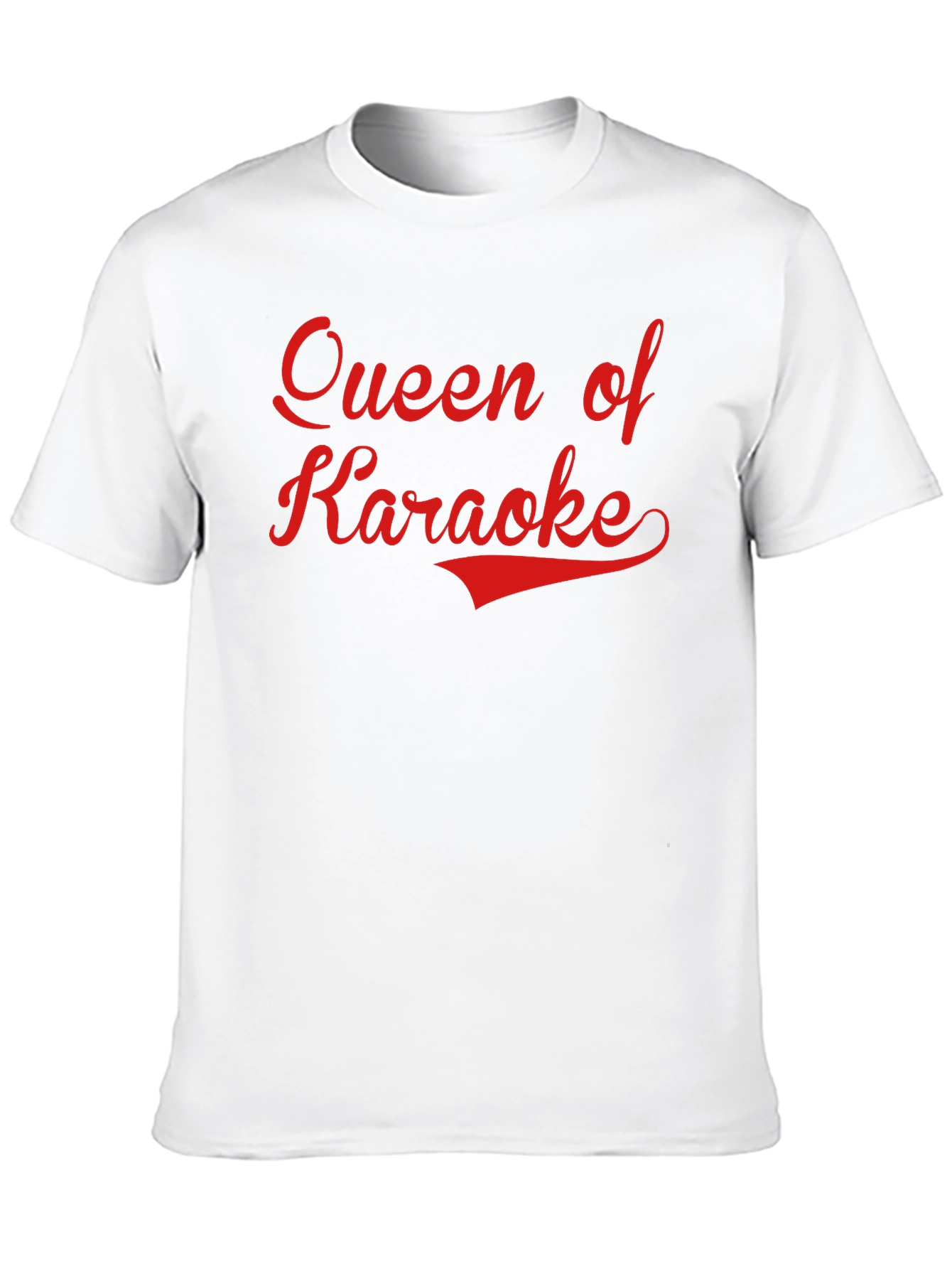 Queen of Karaoke T-Shirt - Black Red Text