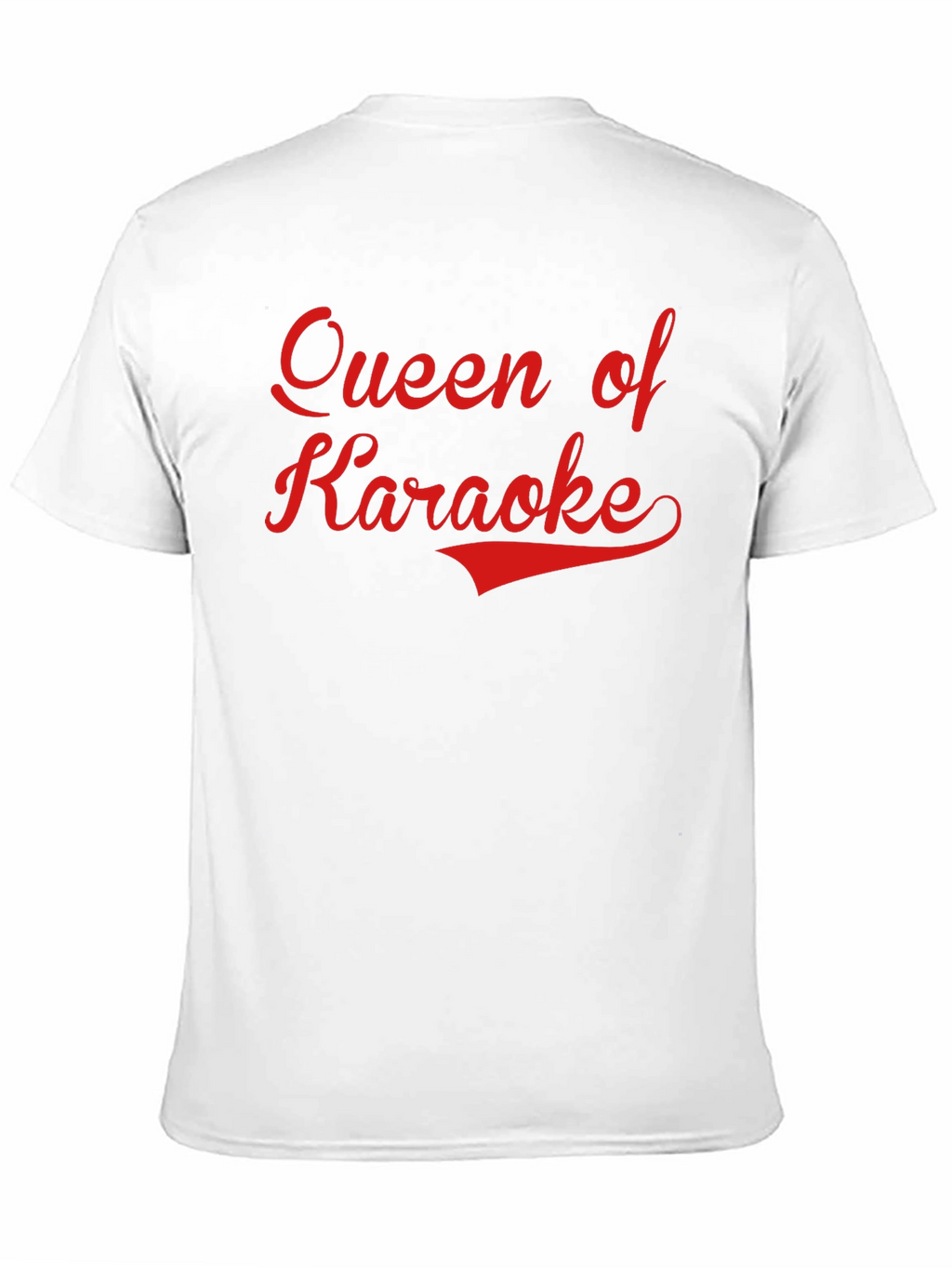 Queen of Karaoke T-Shirt - Black Red Text