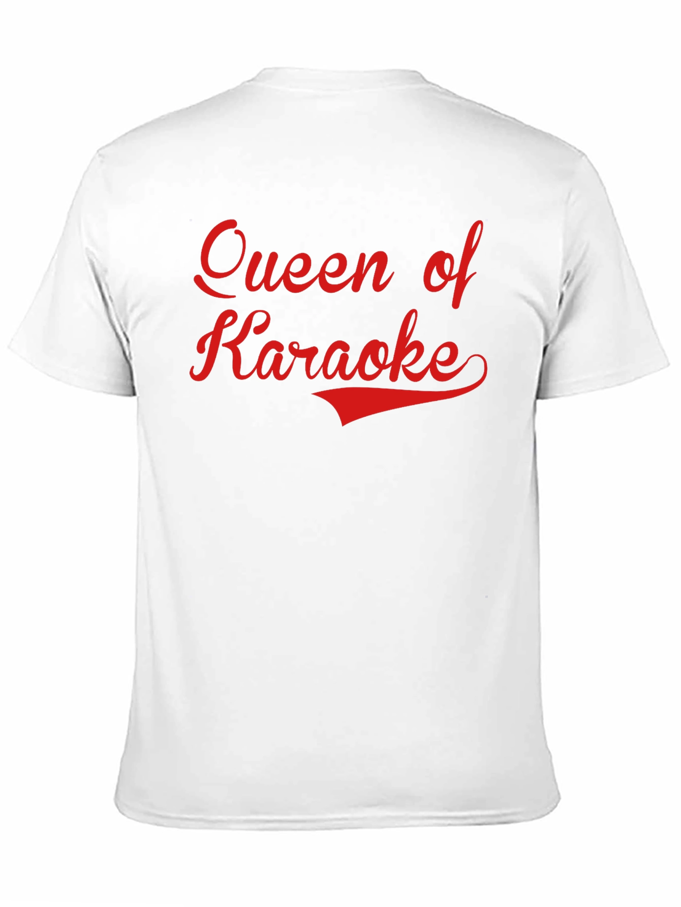 Queen of Karaoke T-Shirt - Black Red Text