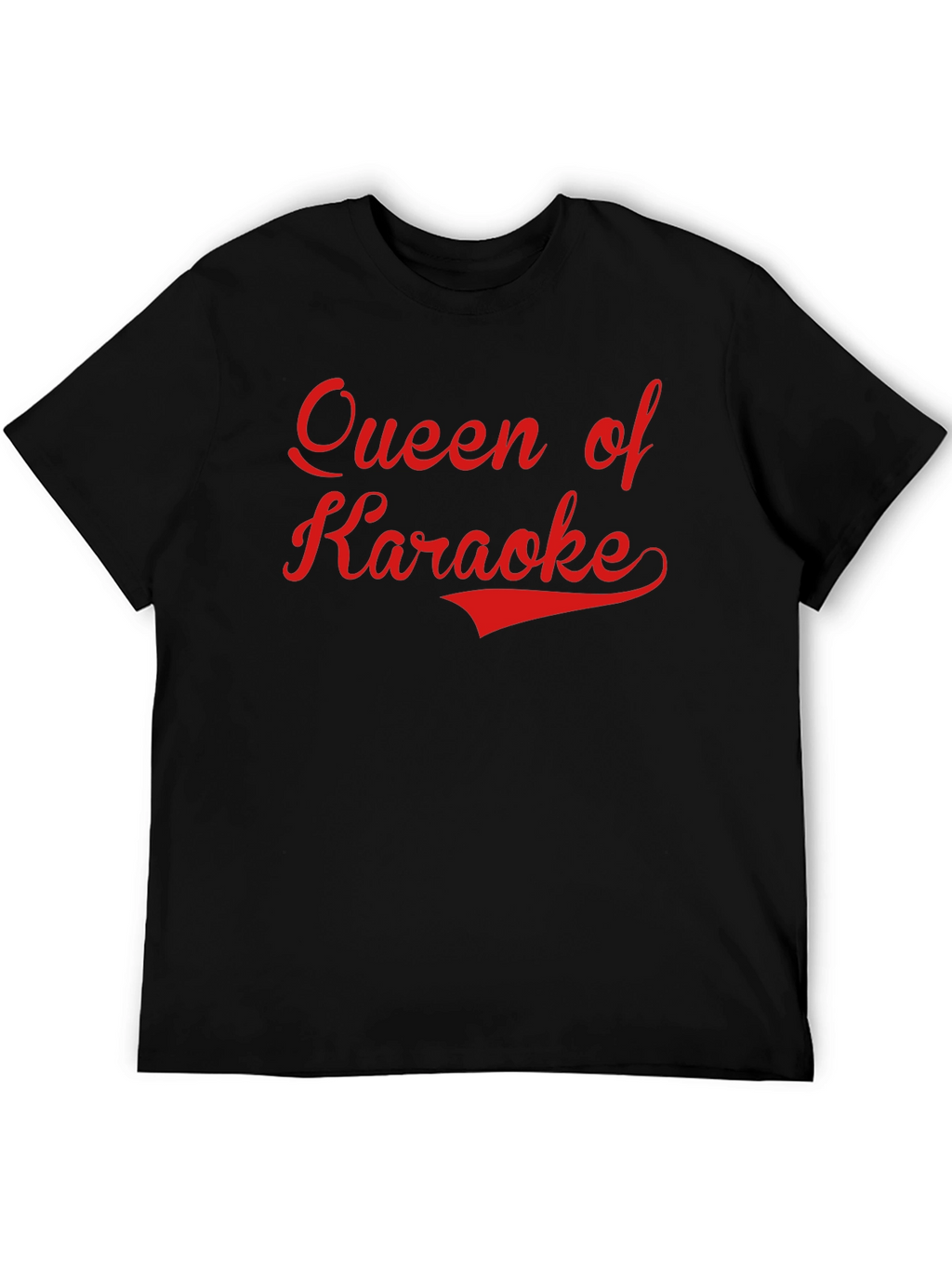 Queen of Karaoke T-Shirt - Black Red Text