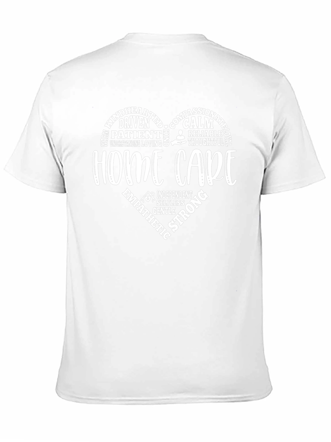 Home Care Heart Word Art T-Shirt