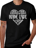 Home Care Heart Word Art T-Shirt