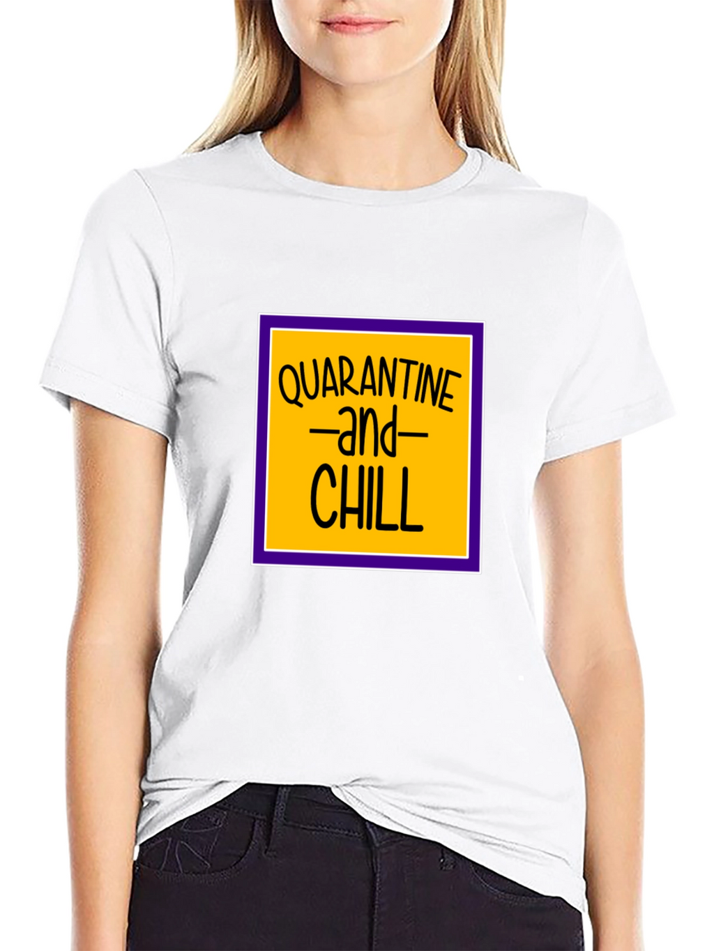 Quarantine and Chill Black T-Shirt