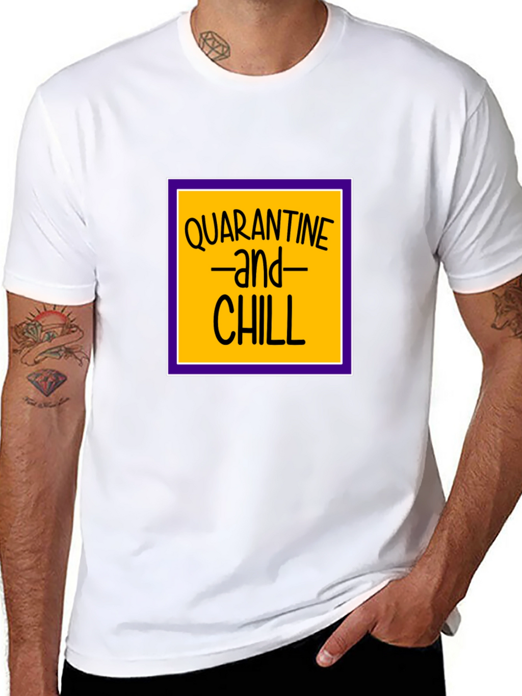 Quarantine and Chill Black T-Shirt