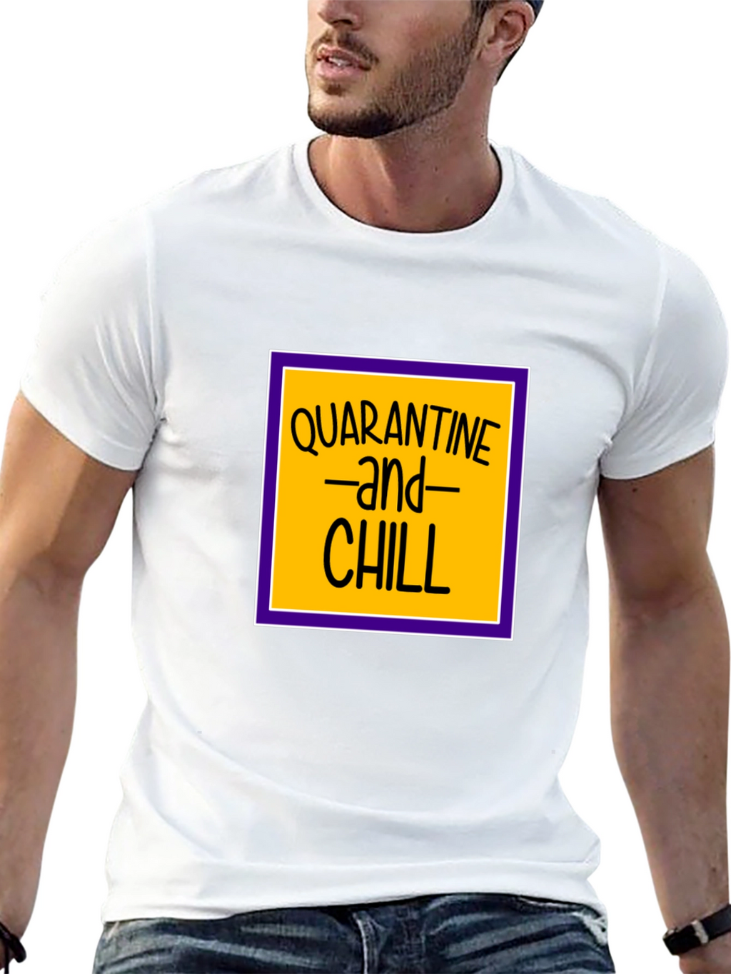 Quarantine and Chill Black T-Shirt