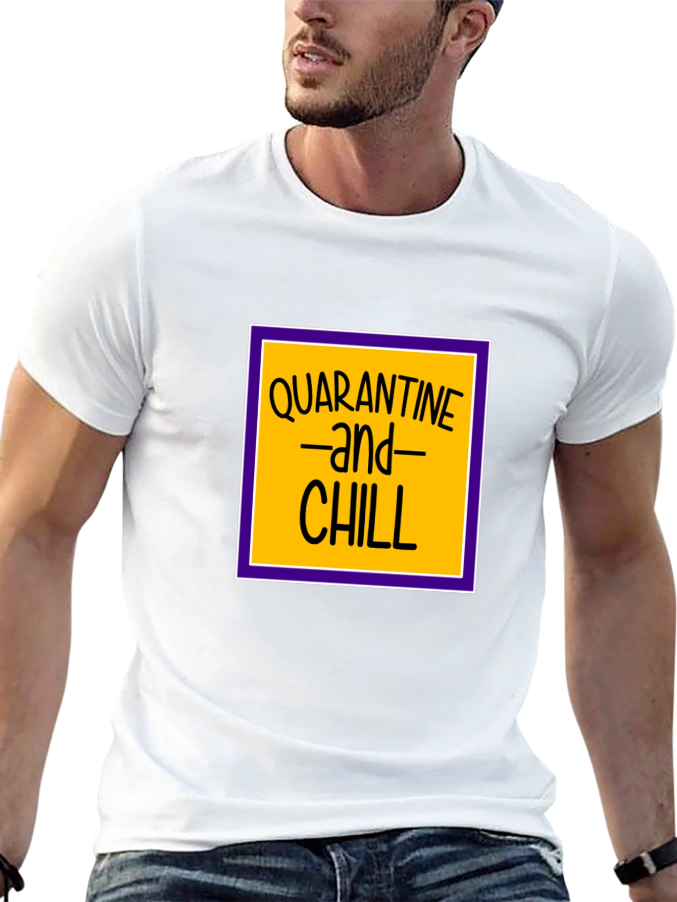 Quarantine and Chill Black T-Shirt