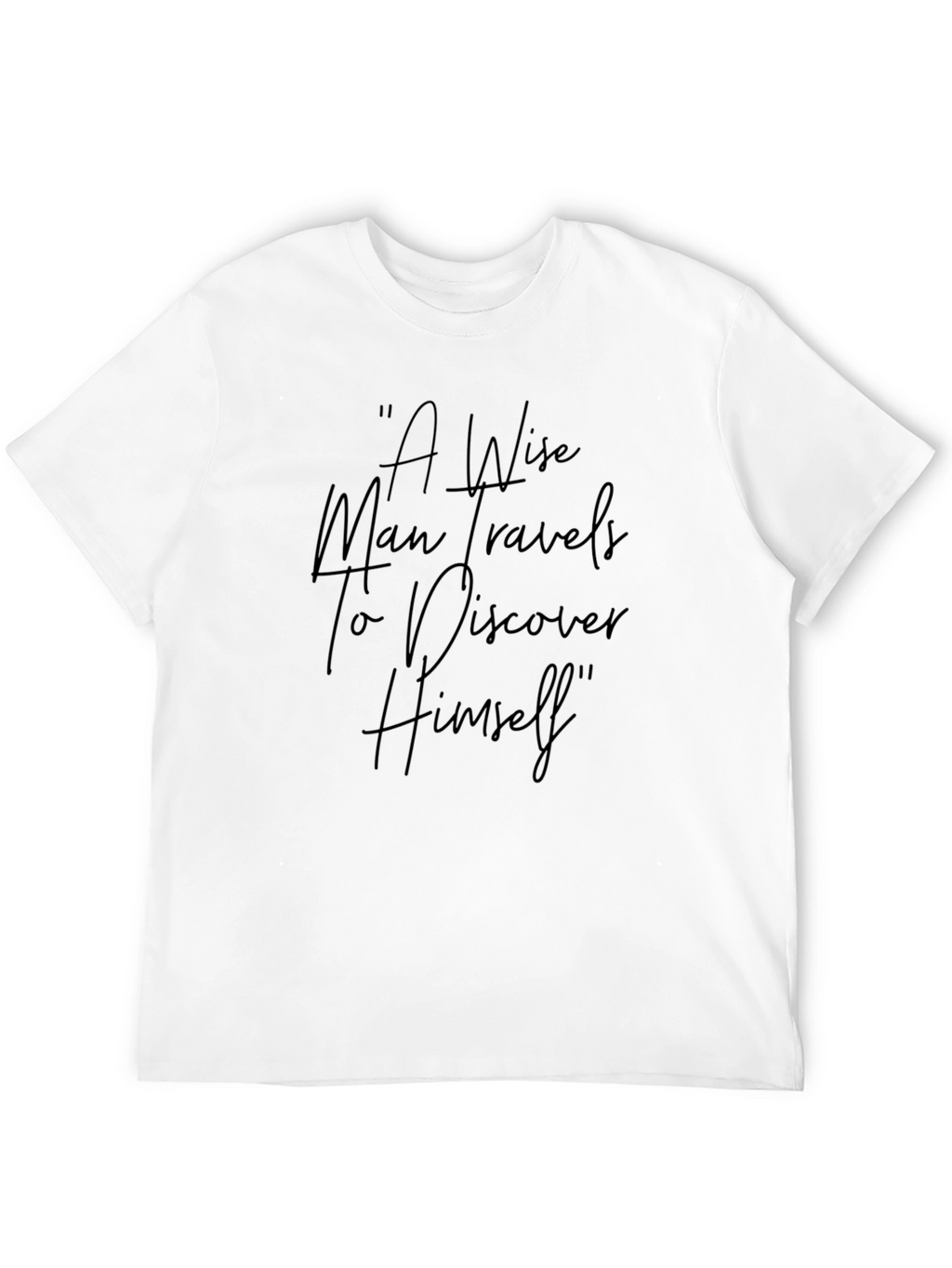 Wise Man Travels Graphic Tee - Soft Black Cotton