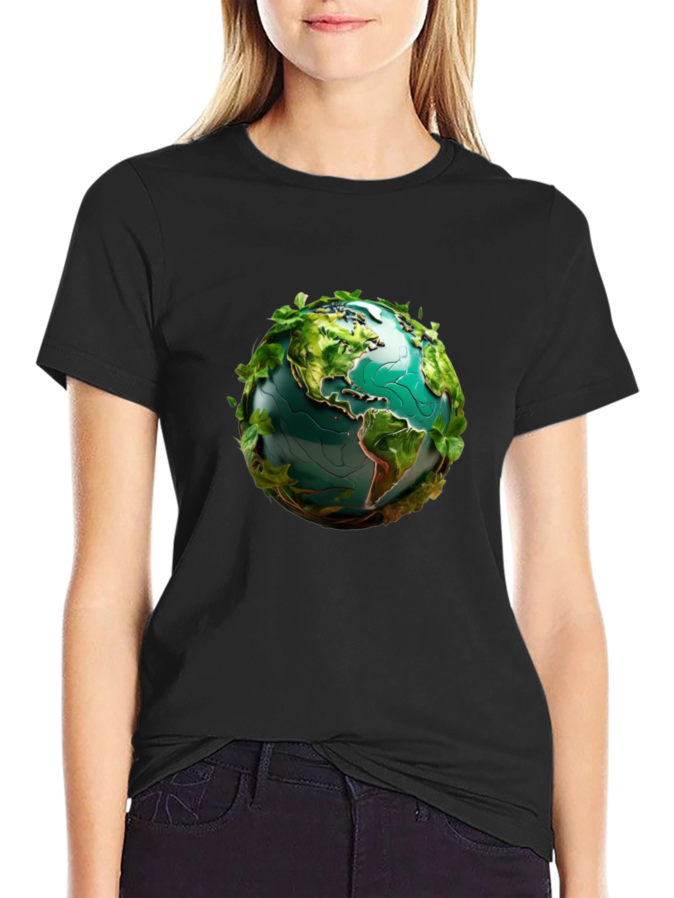 Earth Globe Leaf T-Shirt