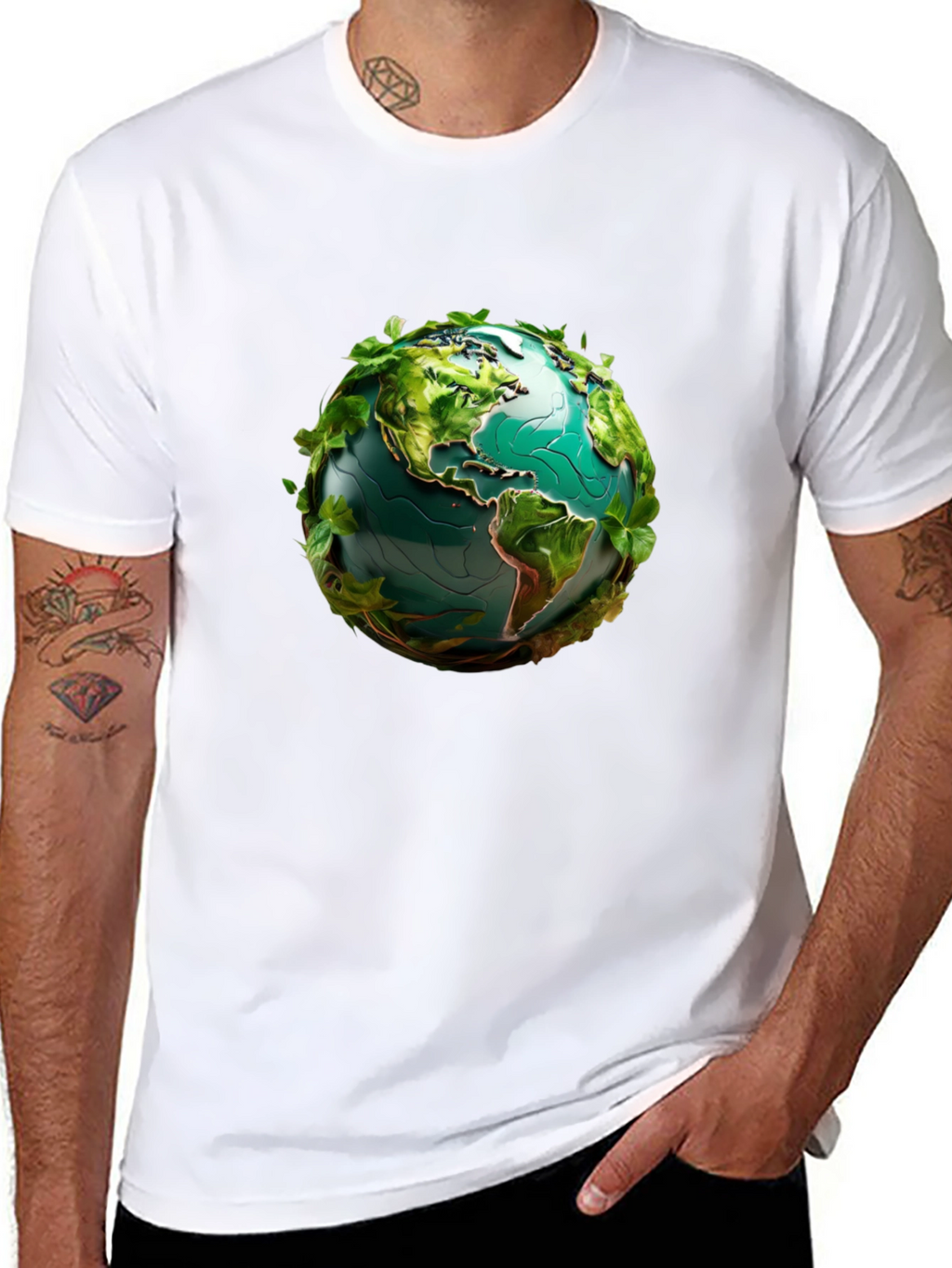 Earth Globe Leaf T-Shirt