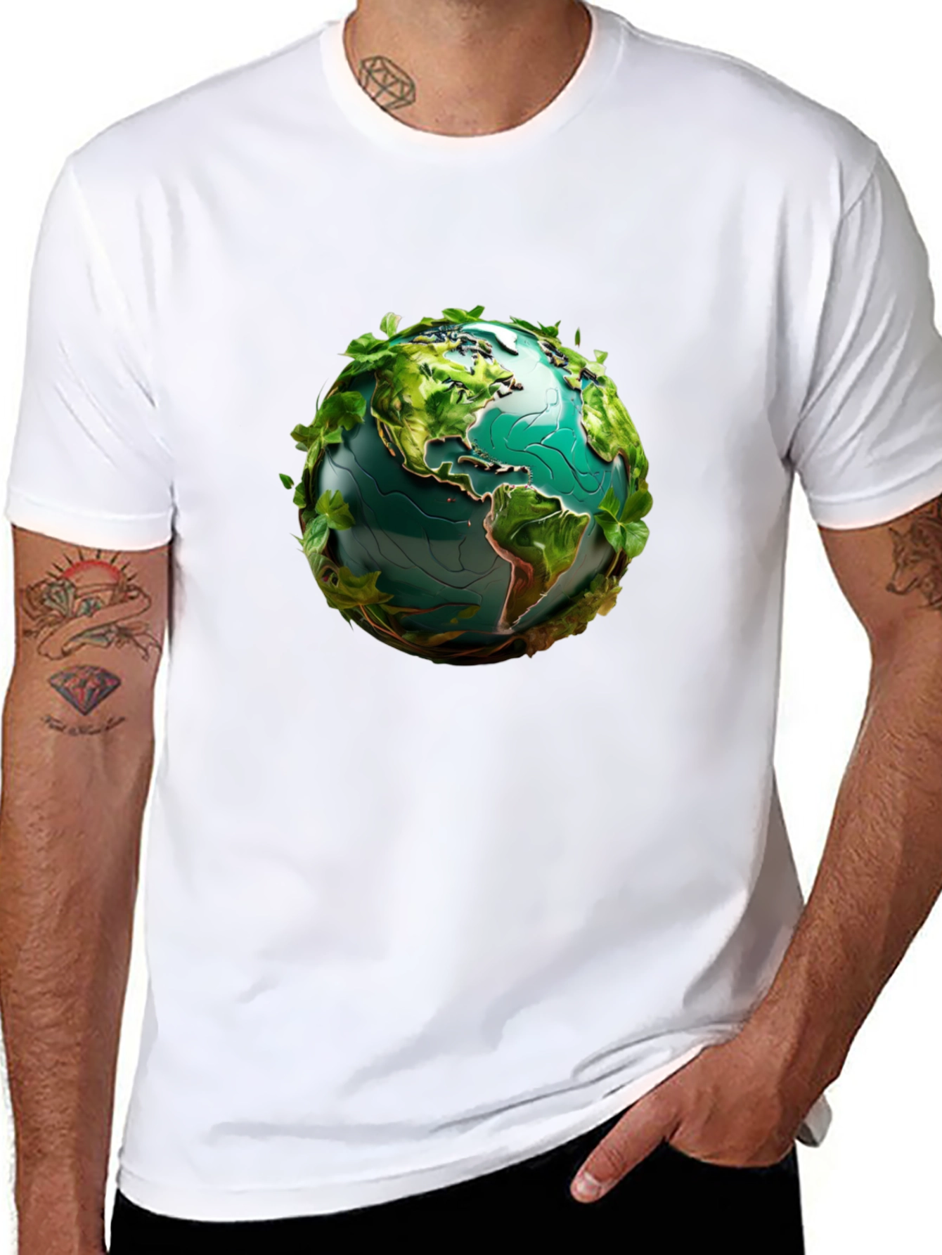 Earth Globe Leaf T-Shirt