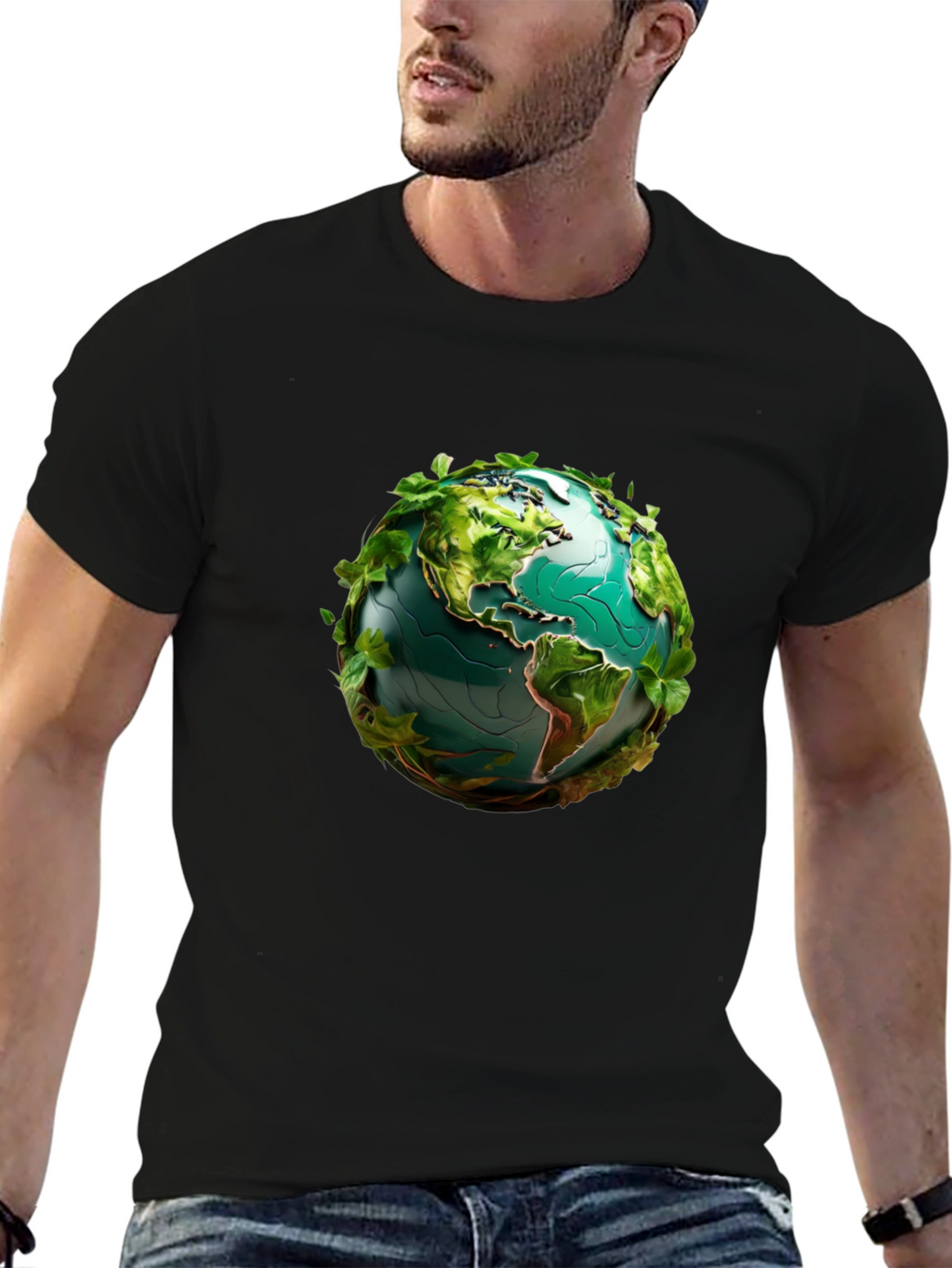 Earth Globe Leaf T-Shirt