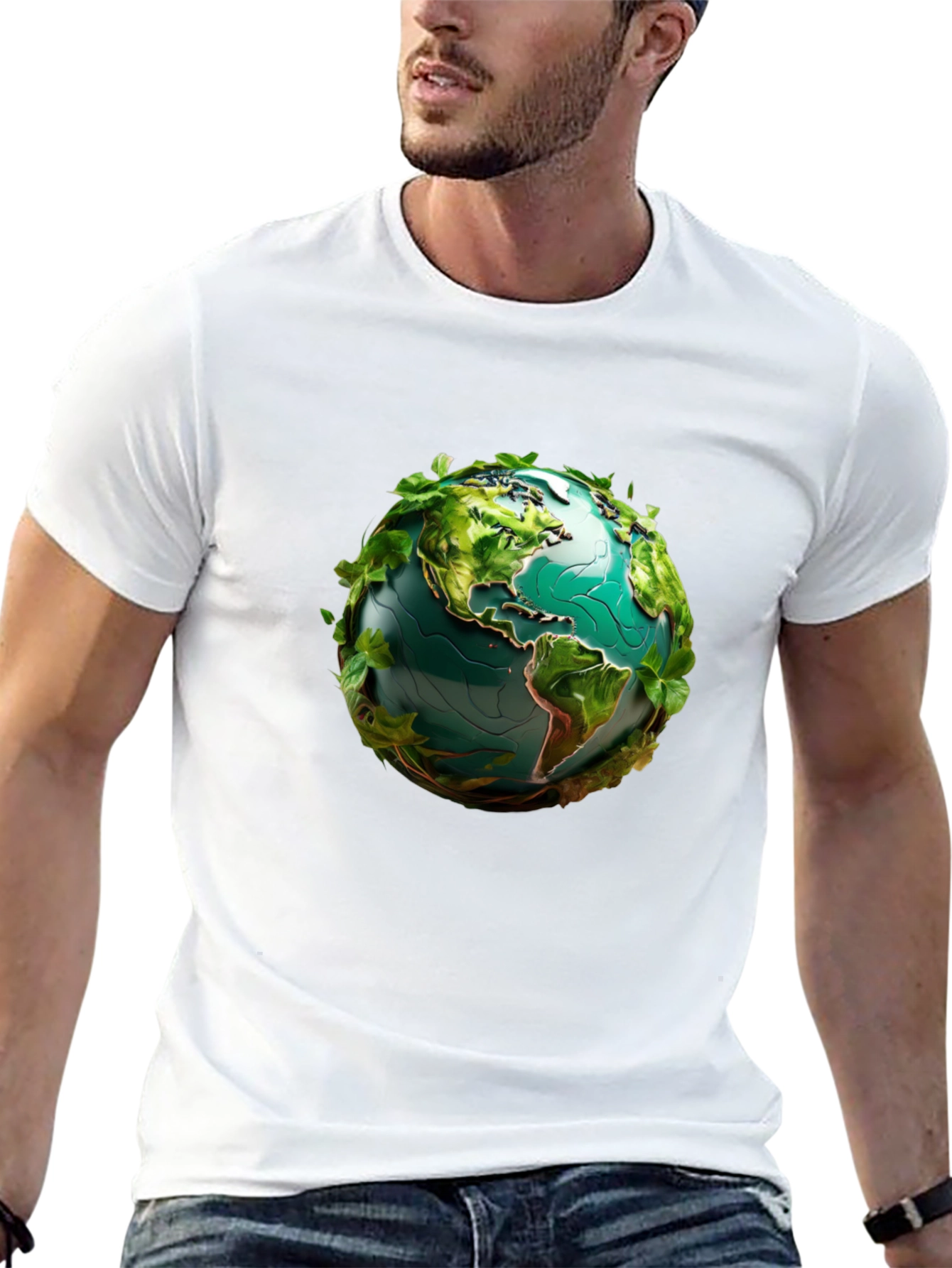 Earth Globe Leaf T-Shirt