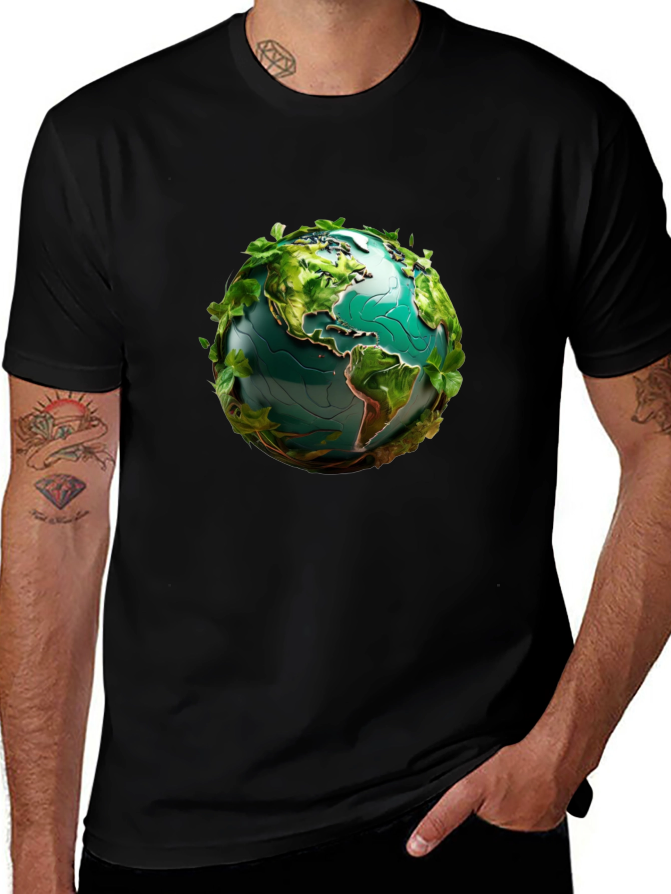 Earth Globe Leaf T-Shirt