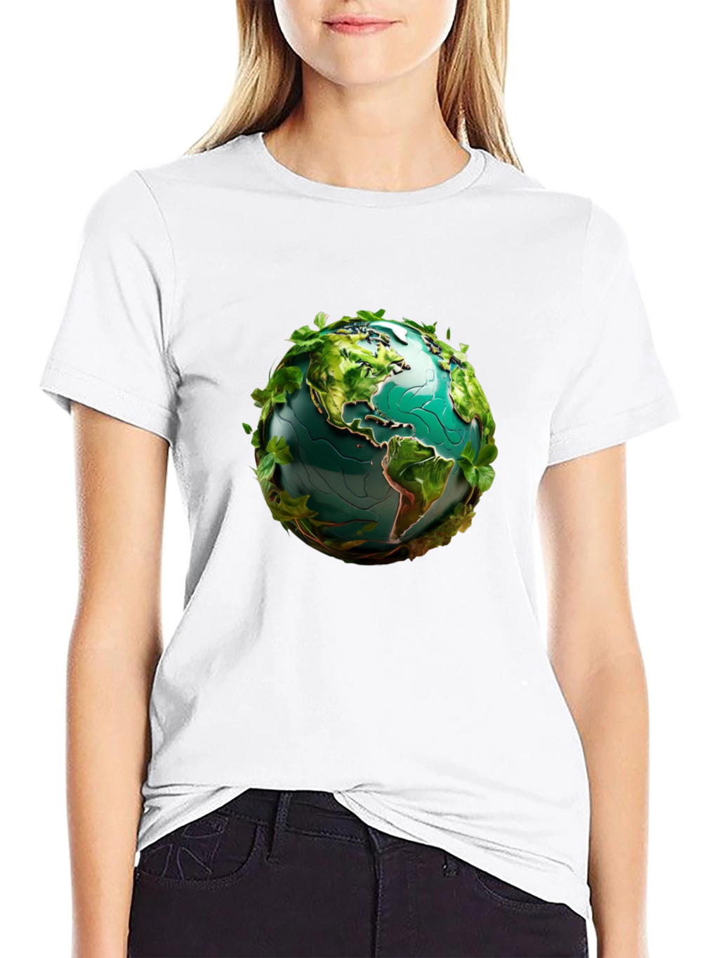 Earth Globe Leaf T-Shirt