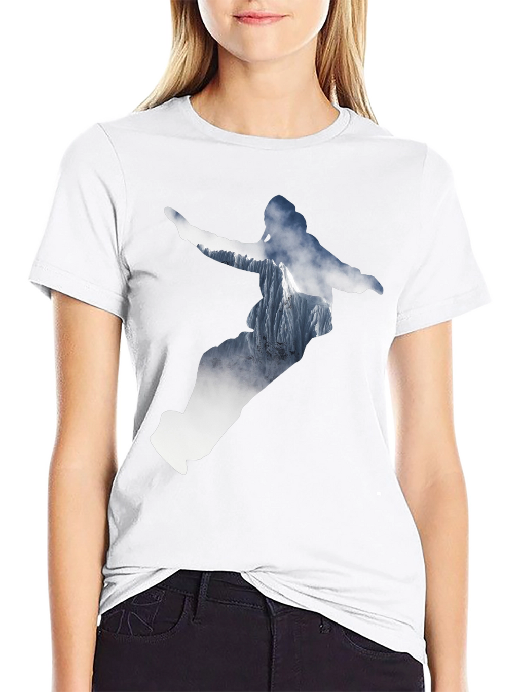 Mountain Rider Graphic Tee - Black Cotton Shirt