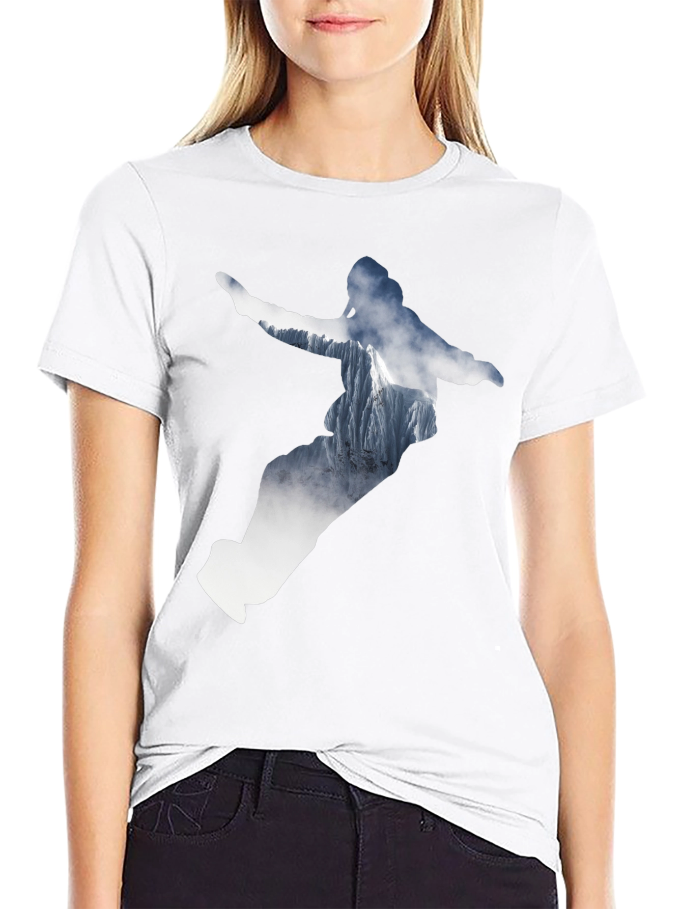 Mountain Rider Graphic Tee - Black Cotton Shirt