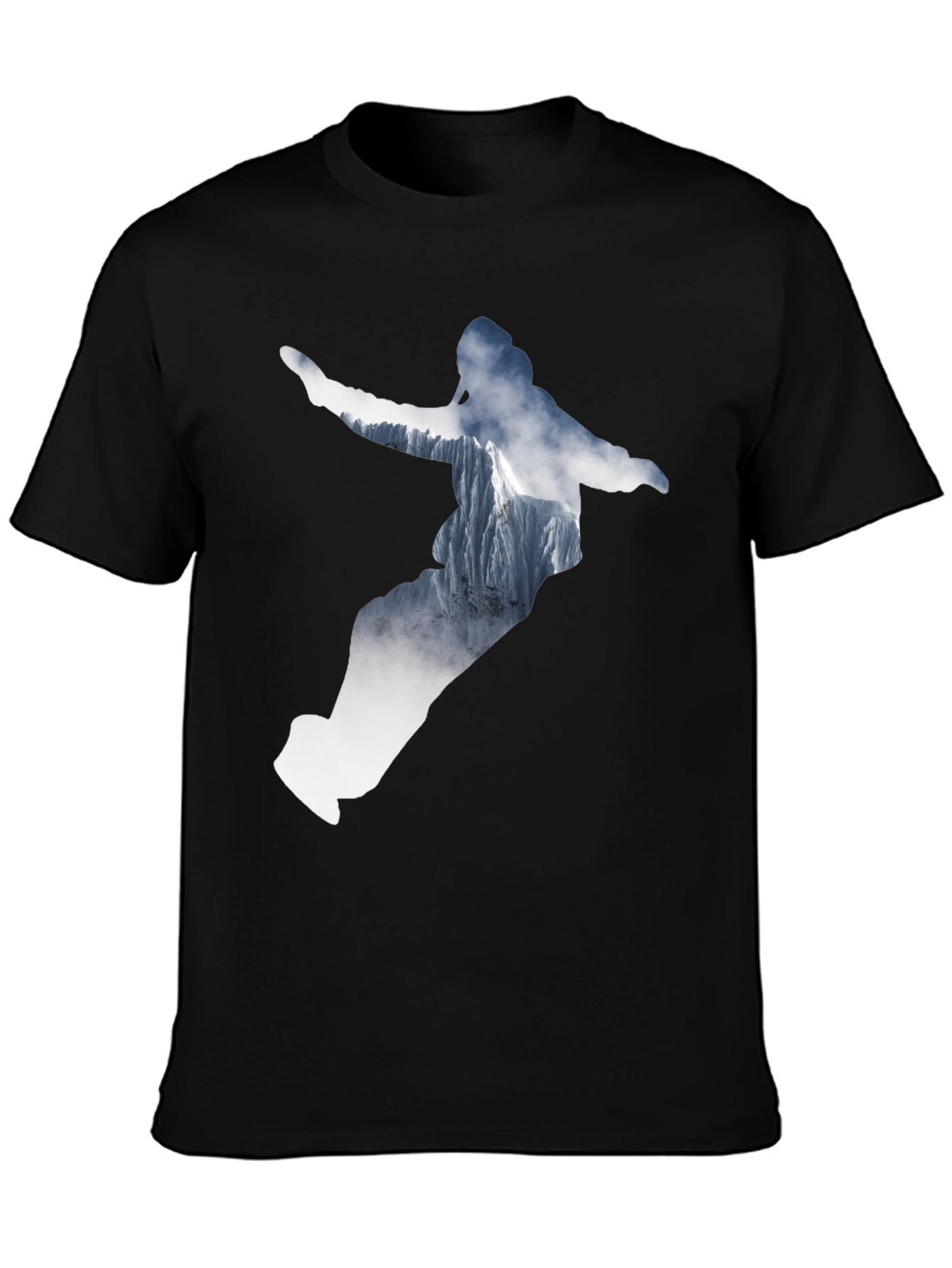Mountain Rider Graphic Tee - Black Cotton Shirt