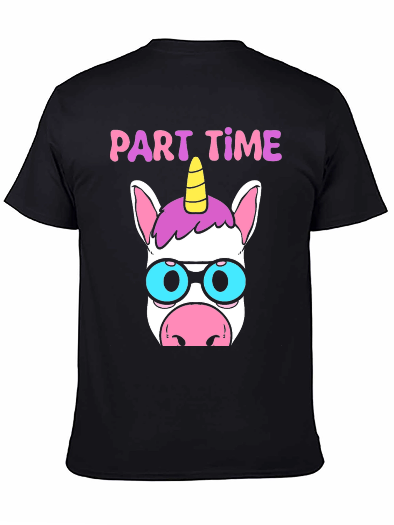 Part Time Unicorn Black T-Shirt