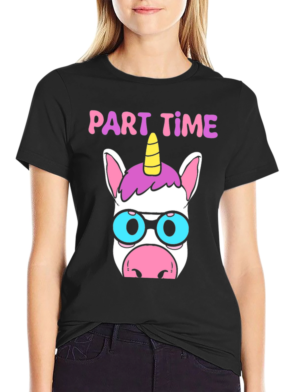 Part Time Unicorn Black T-Shirt