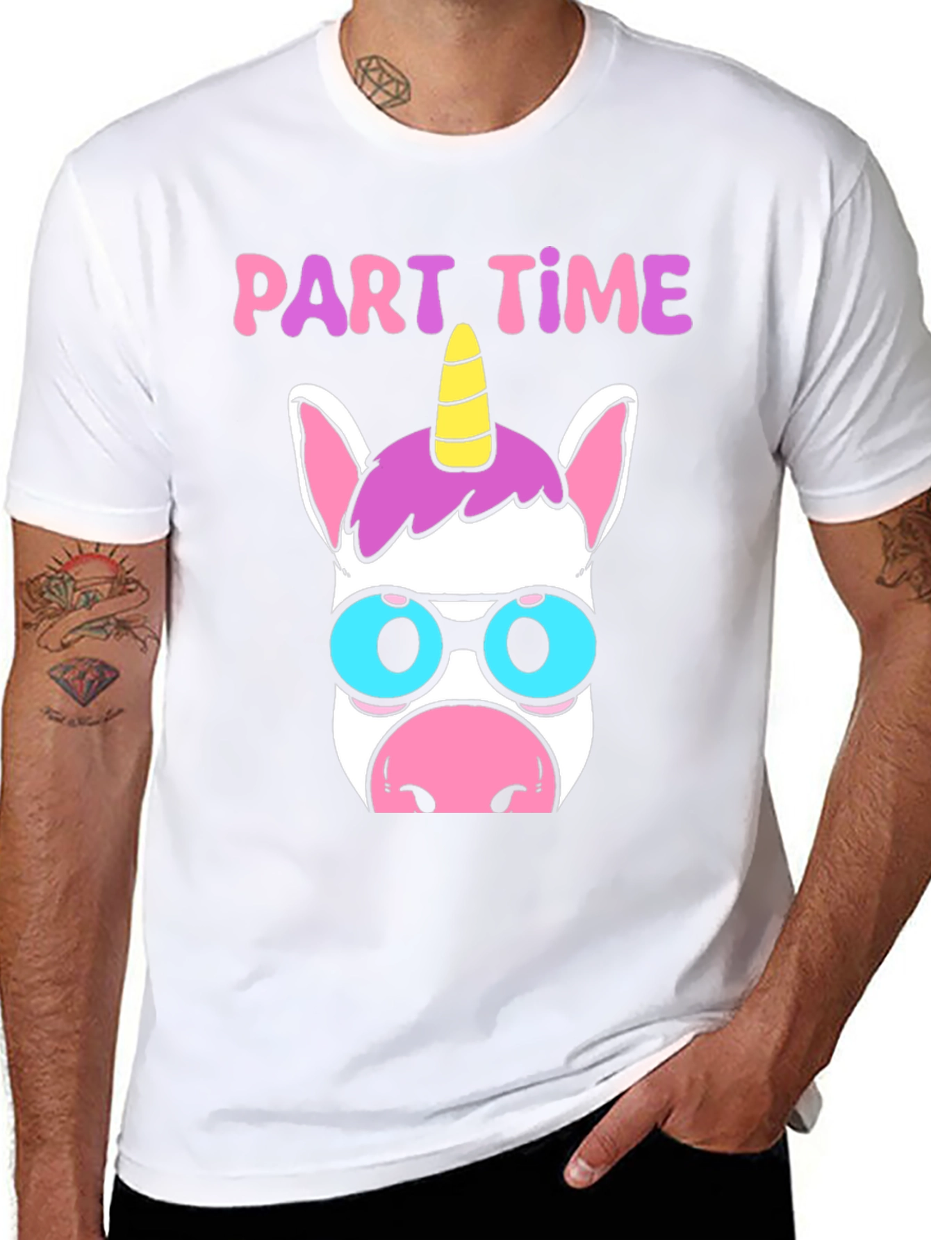 Part Time Unicorn Black T-Shirt