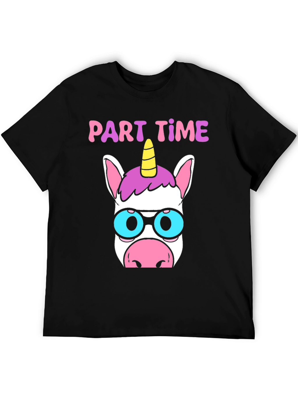 Part Time Unicorn Black T-Shirt