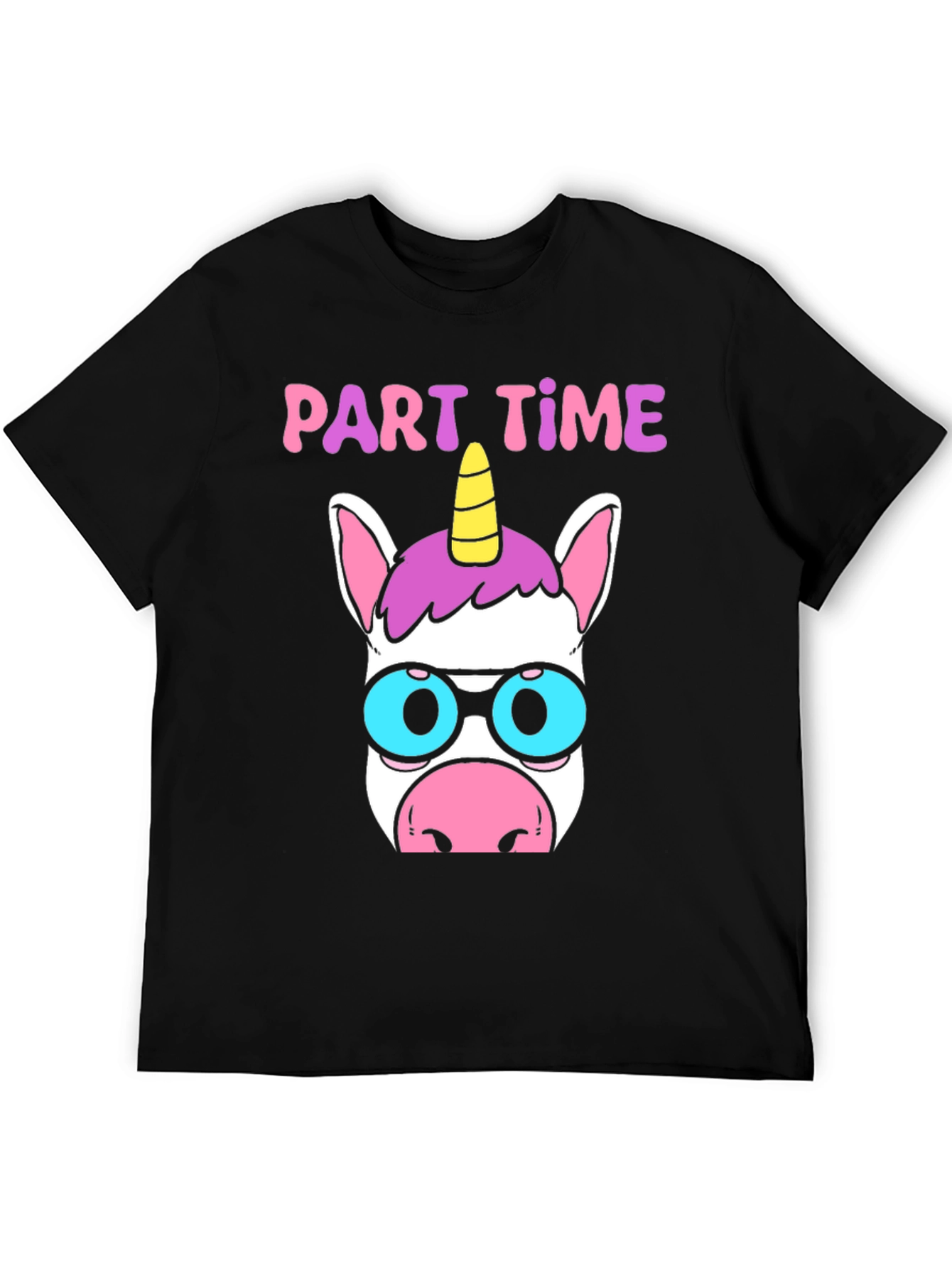 Part Time Unicorn Black T-Shirt