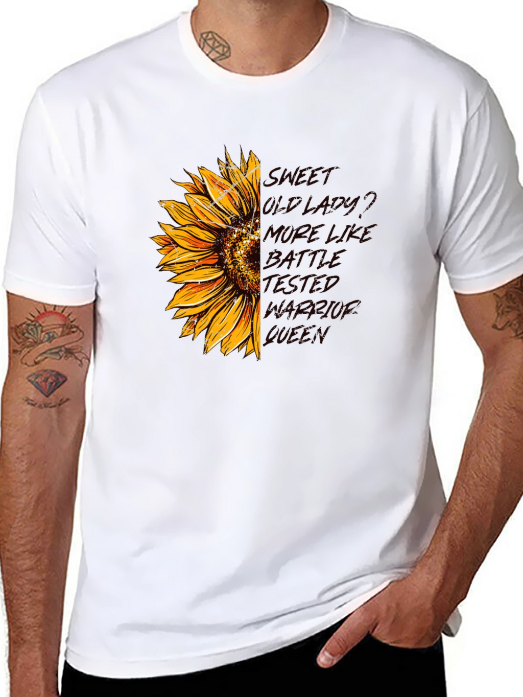 Sunflower Warrior Queen Graphic Tee