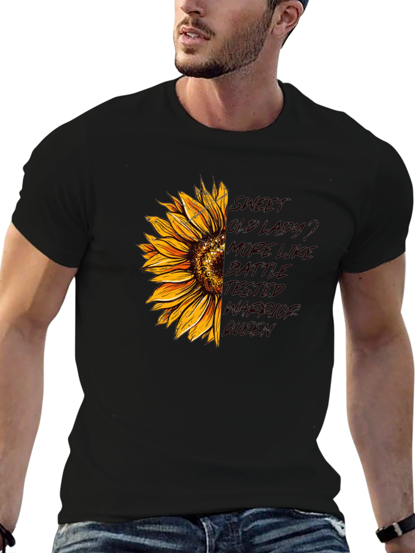 Sunflower Warrior Queen Graphic Tee
