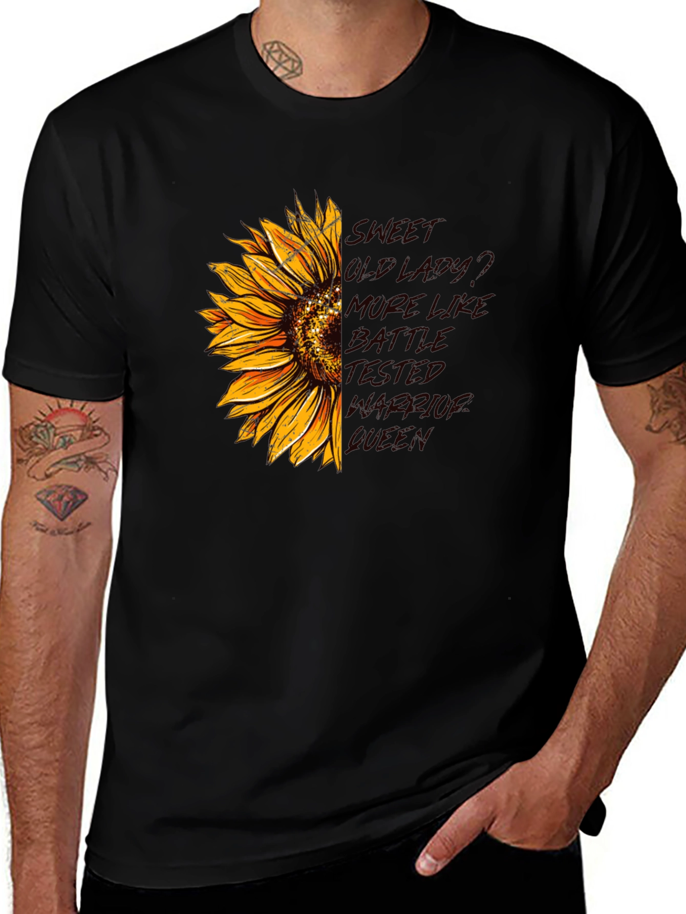 Sunflower Warrior Queen Graphic Tee