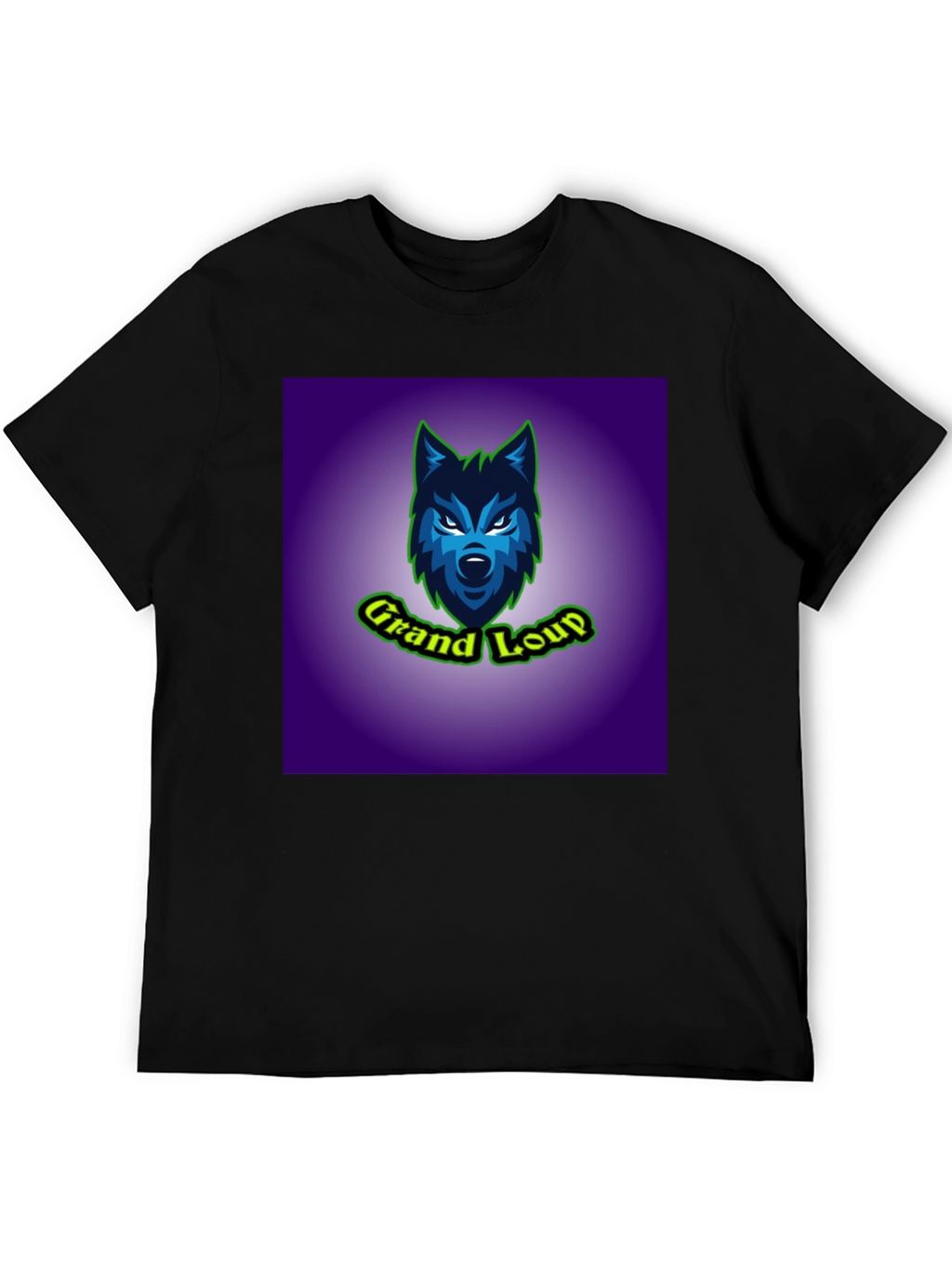 Grand Loup Graphic Tee - Black Cotton T-Shirt