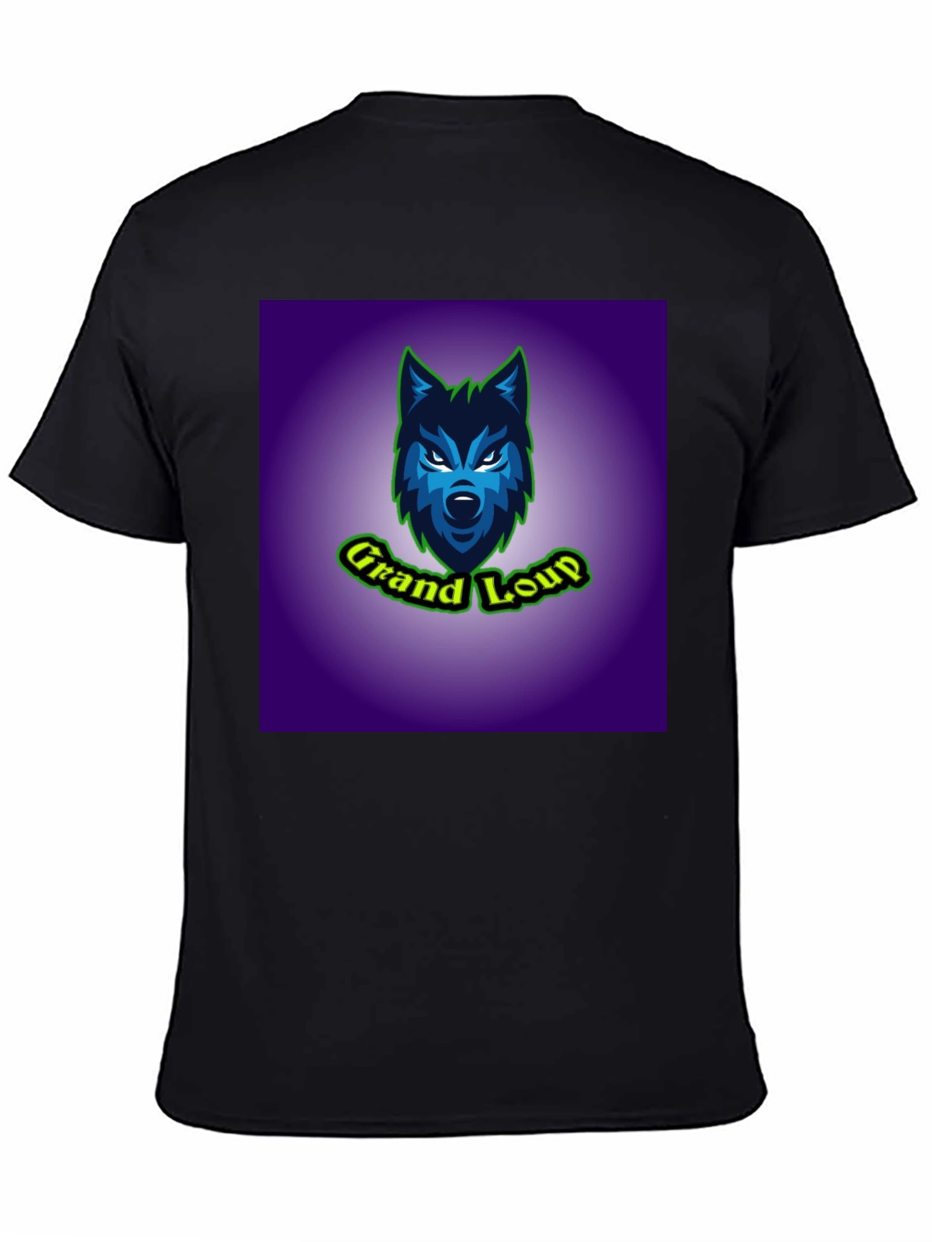 Grand Loup Graphic Tee - Black Cotton T-Shirt