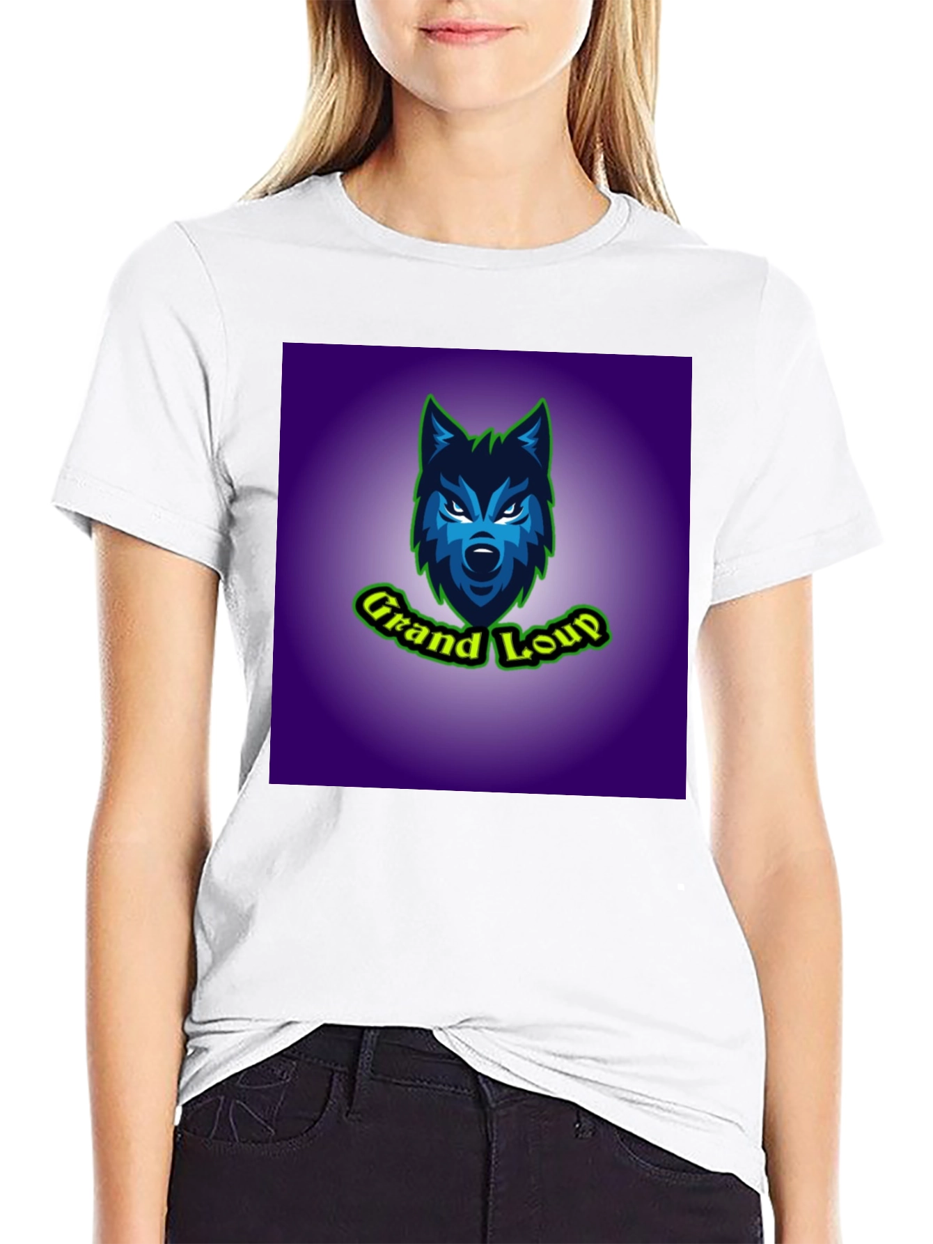 Grand Loup Graphic Tee - Black Cotton T-Shirt