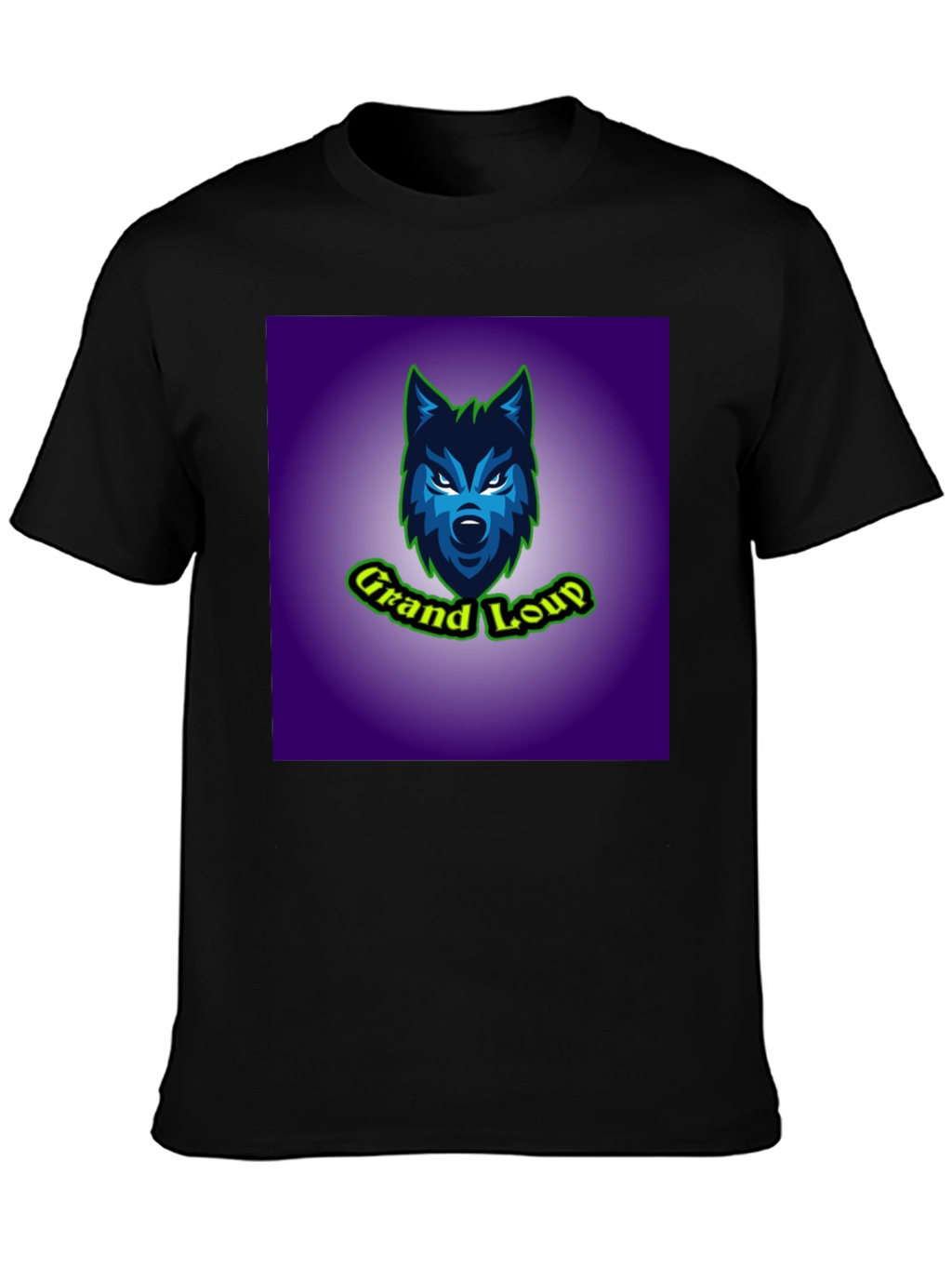 Grand Loup Graphic Tee - Black Cotton T-Shirt
