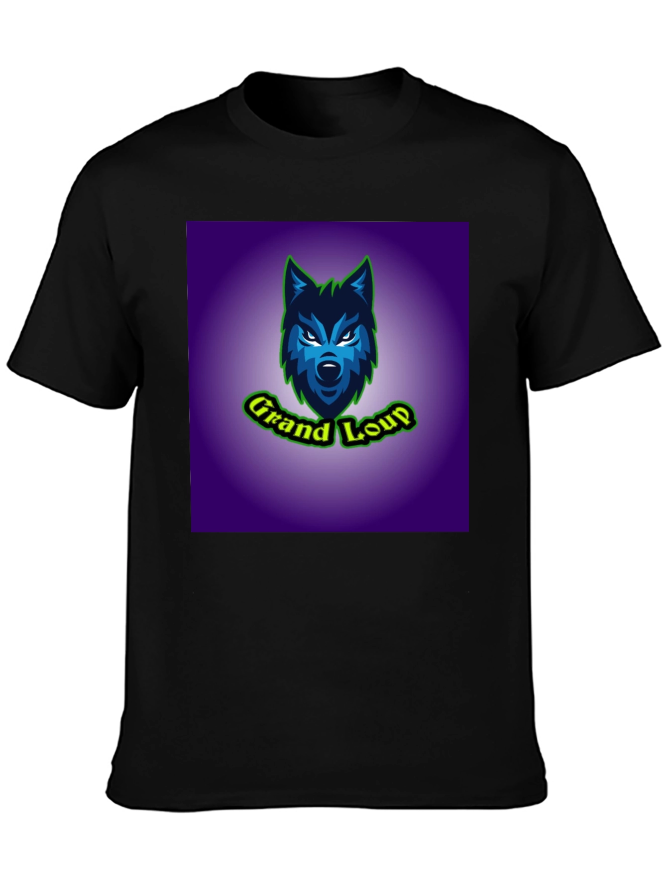 Grand Loup Graphic Tee - Black Cotton T-Shirt