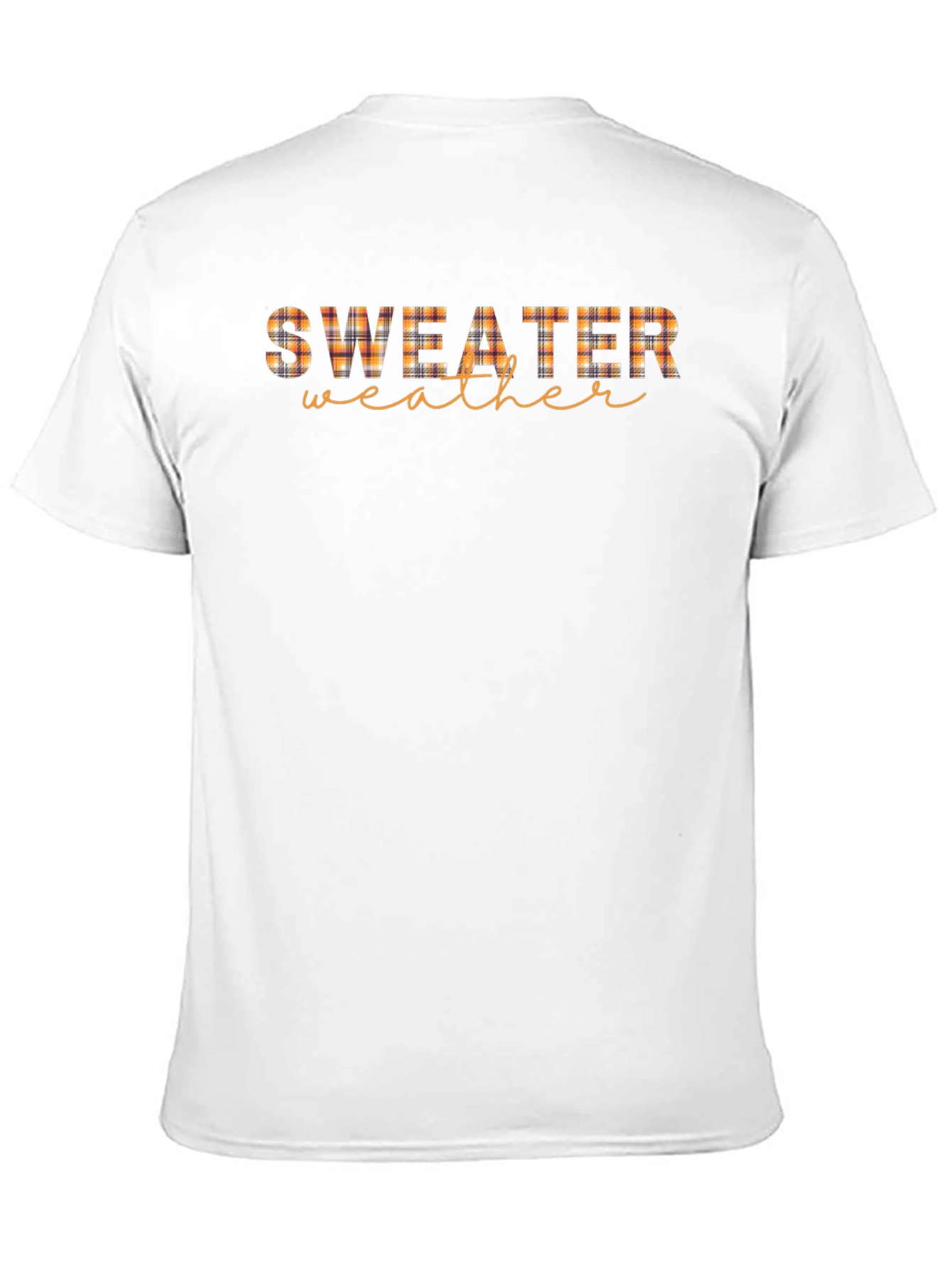 Sweater Weather Plaid Print Black T-Shirt