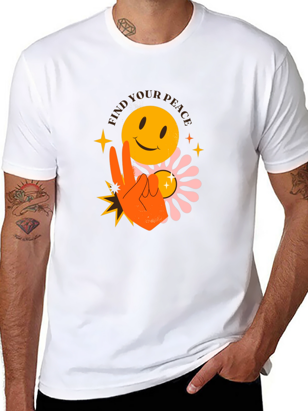 Find Your Peace Graphic Tee - Black