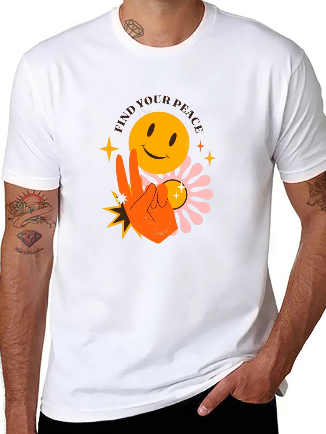 Find Your Peace Graphic Tee - Black
