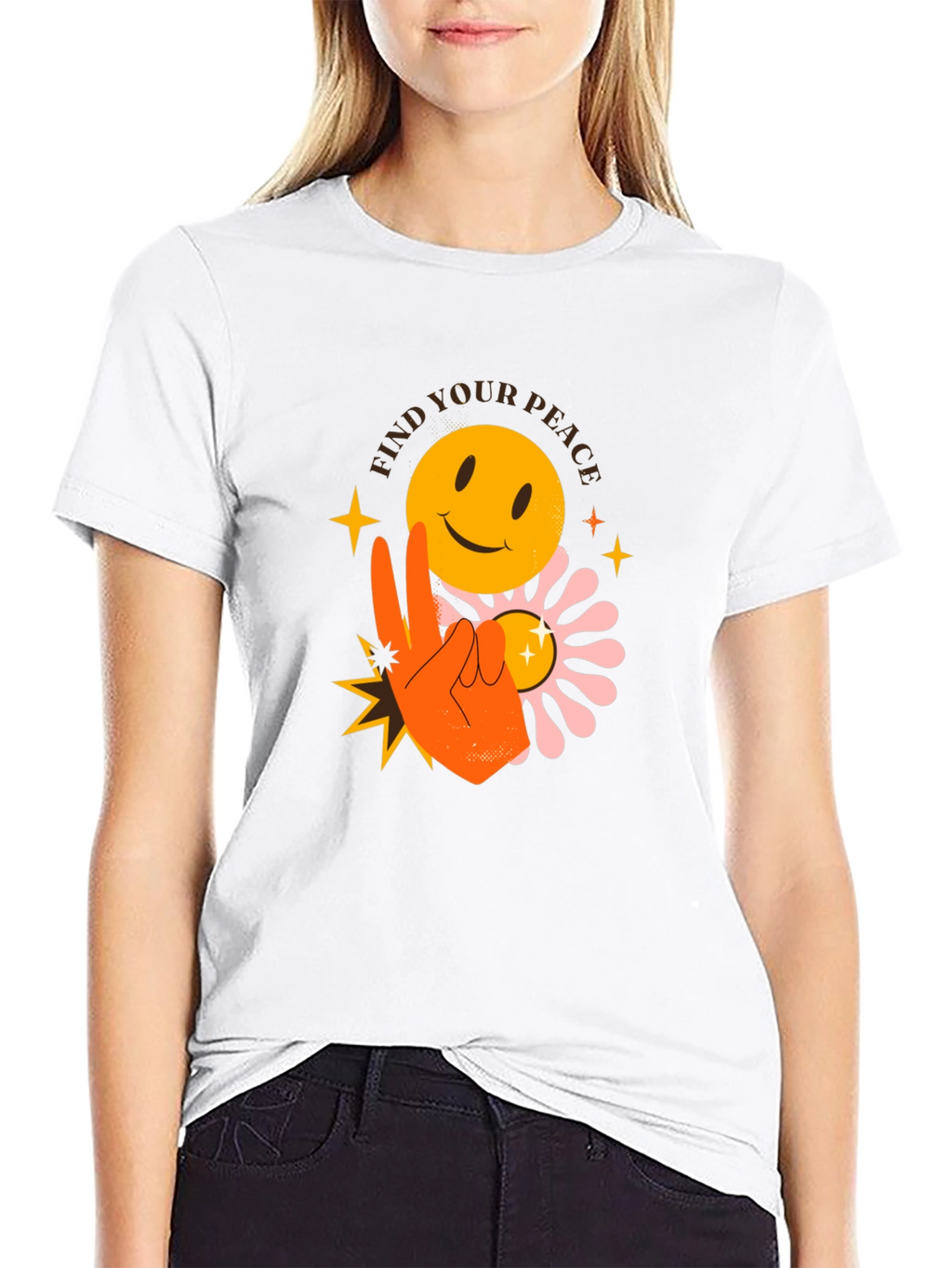 Find Your Peace Graphic Tee - Black