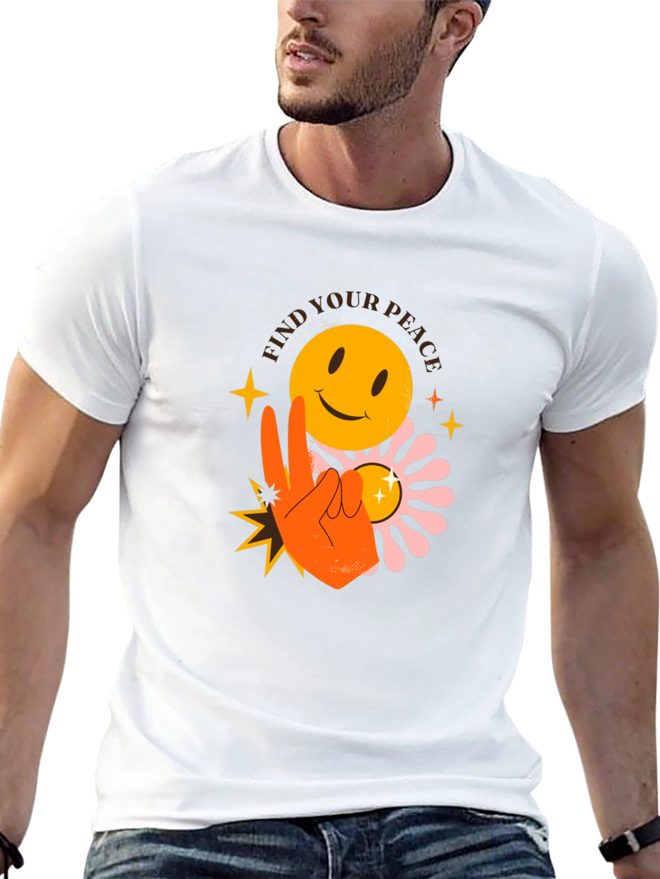 Find Your Peace Graphic Tee - Black