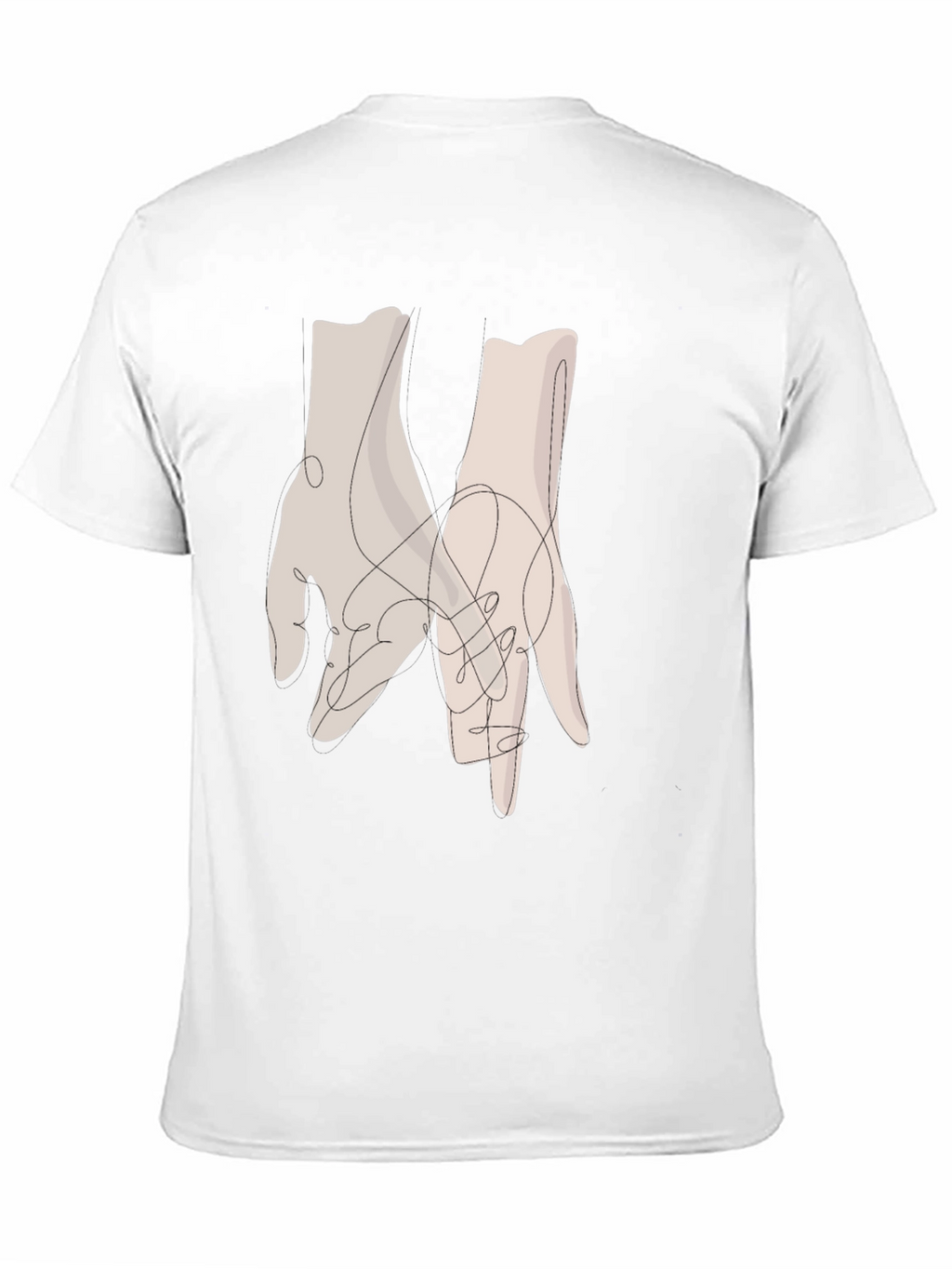 Minimalist Hands Graphic Black Tee