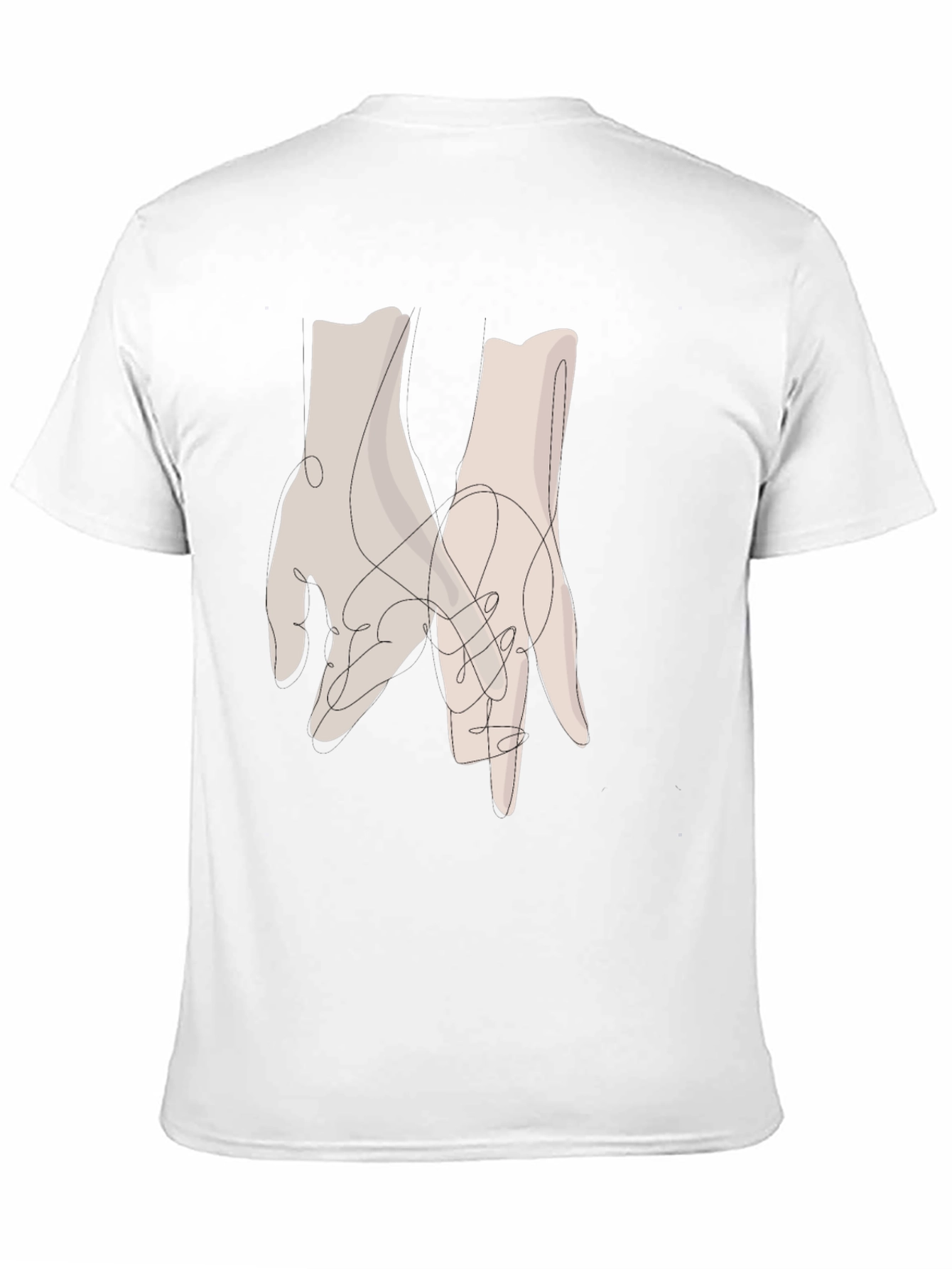 Minimalist Hands Graphic Black Tee